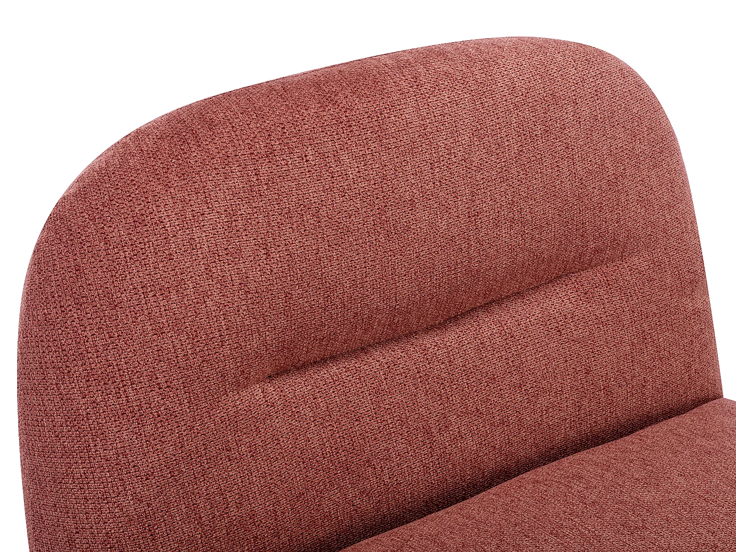 Fauteuil pivotant en tissu texturé terracotta POZETI