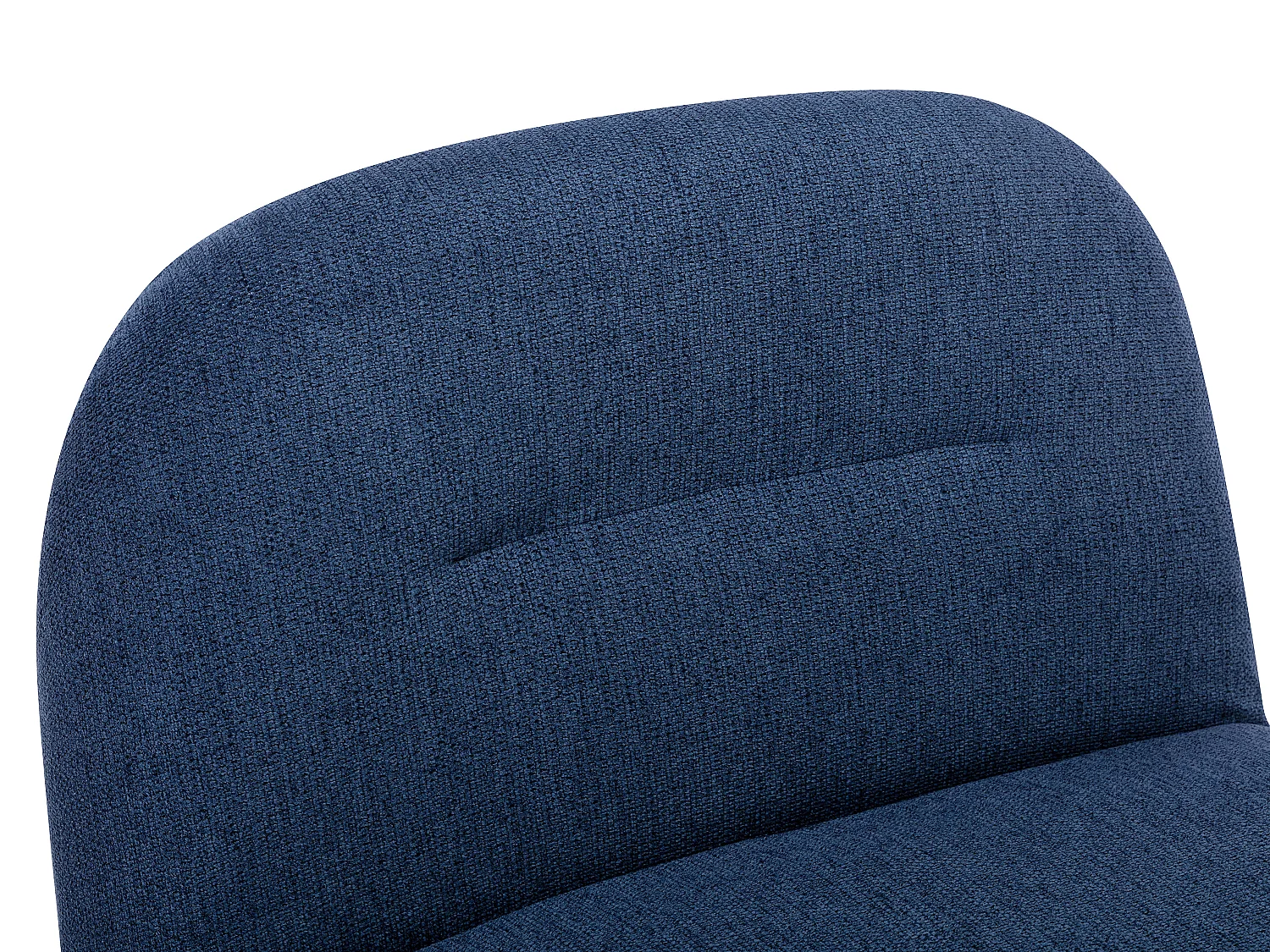 Fauteuil pivotant en tissu texturé bleu POZETI
