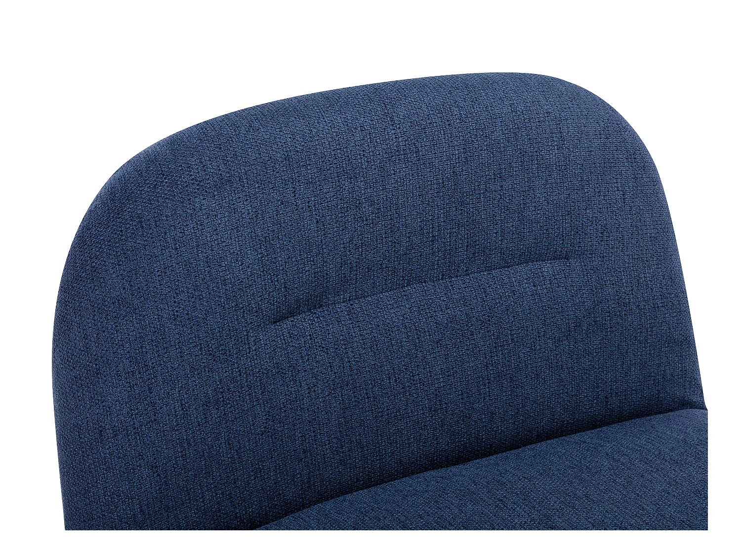 Sillón giratorio de tela texturizada azul POZETI
