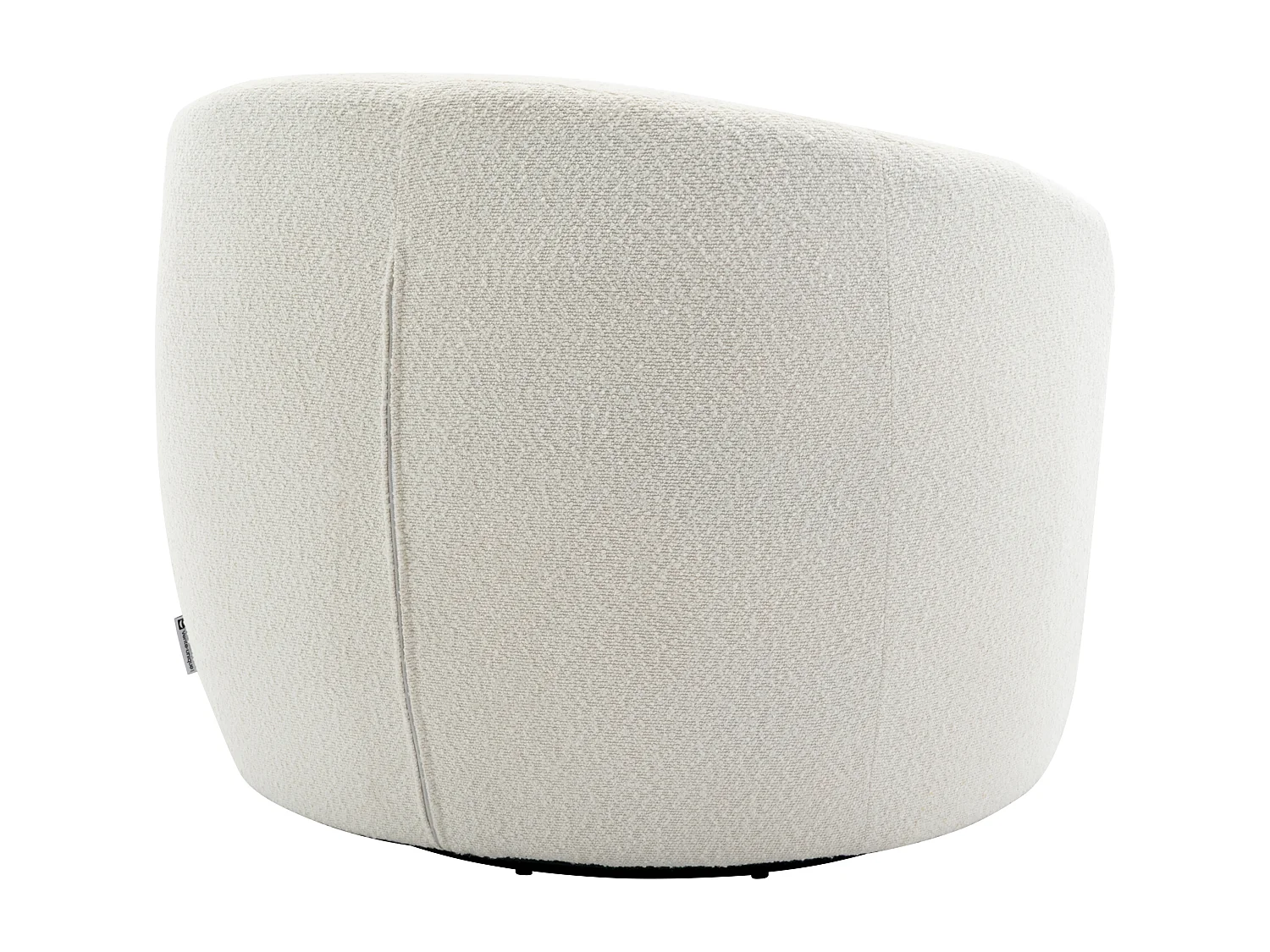 Fauteuil pivotant en tissu bouclette blanc VEREIDE