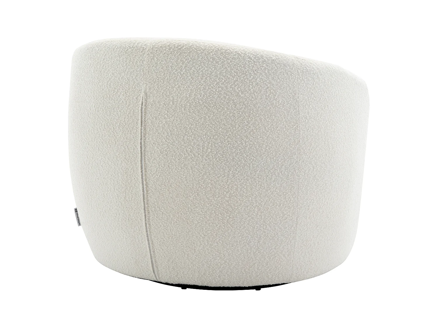 Sillón giratorio de bouclé blanco VEREIDE
