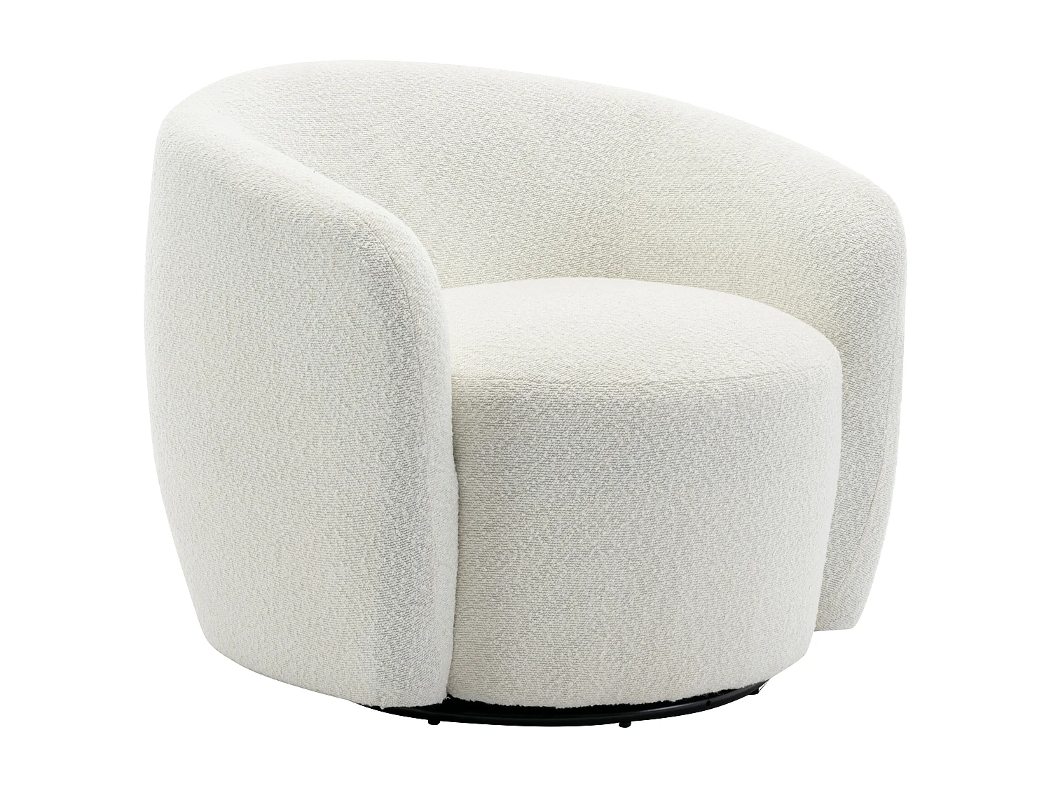 Drehsessel – Kunstfell – Beige – VEREIDE