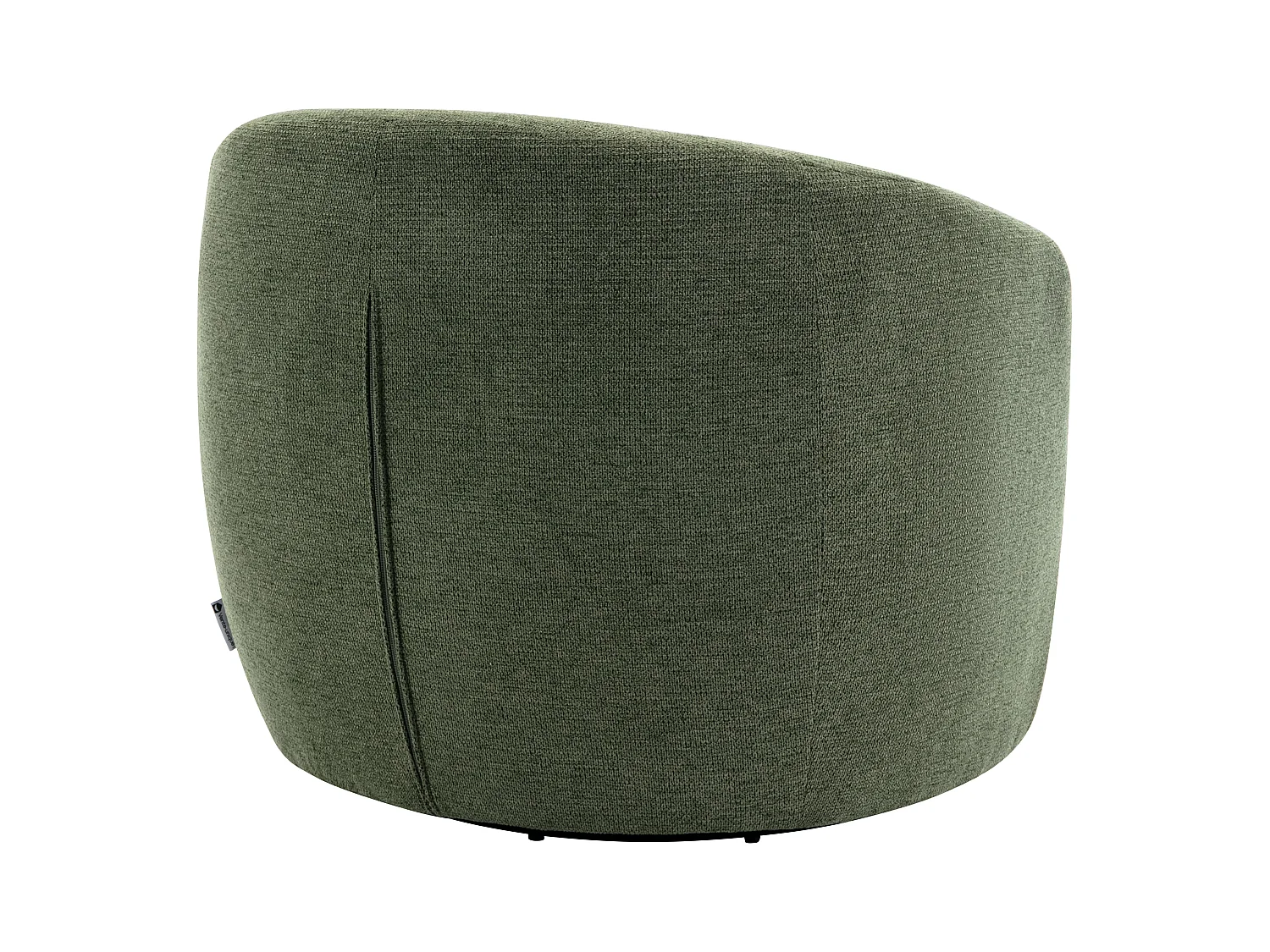 Sillón giratorio de tela con textura caqui VEREIDE