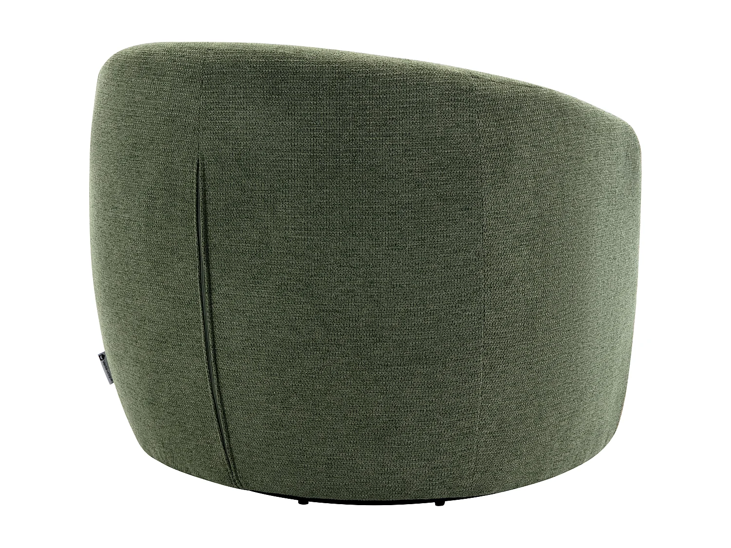 Fauteuil pivotant en tissu texturé kaki VEREIDE