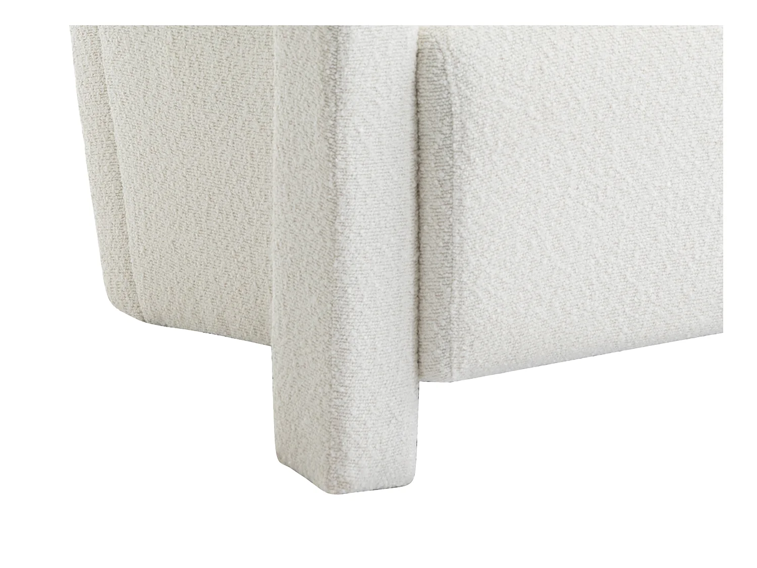 Sillón de tela bouclé blanco ISPARTA