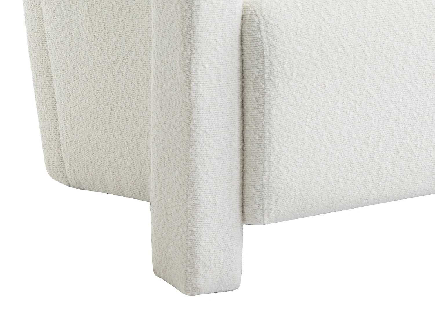 Fauteuil en tissu bouclette blanc ISPARTA