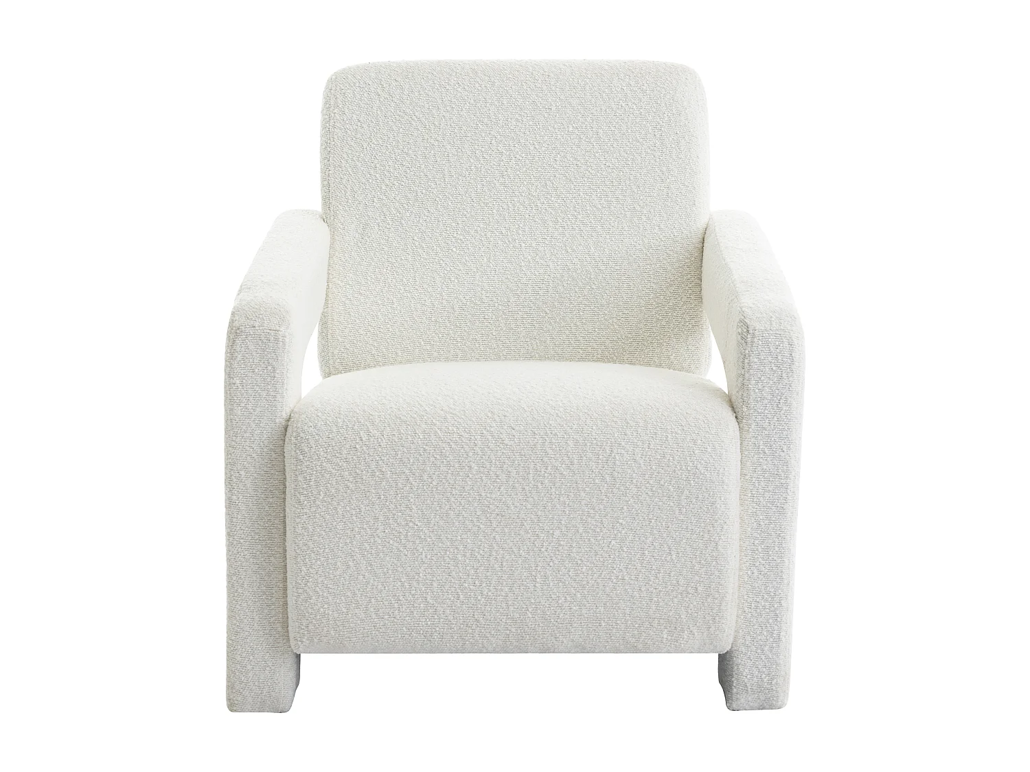 Fauteuil en tissu bouclette blanc ISPARTA