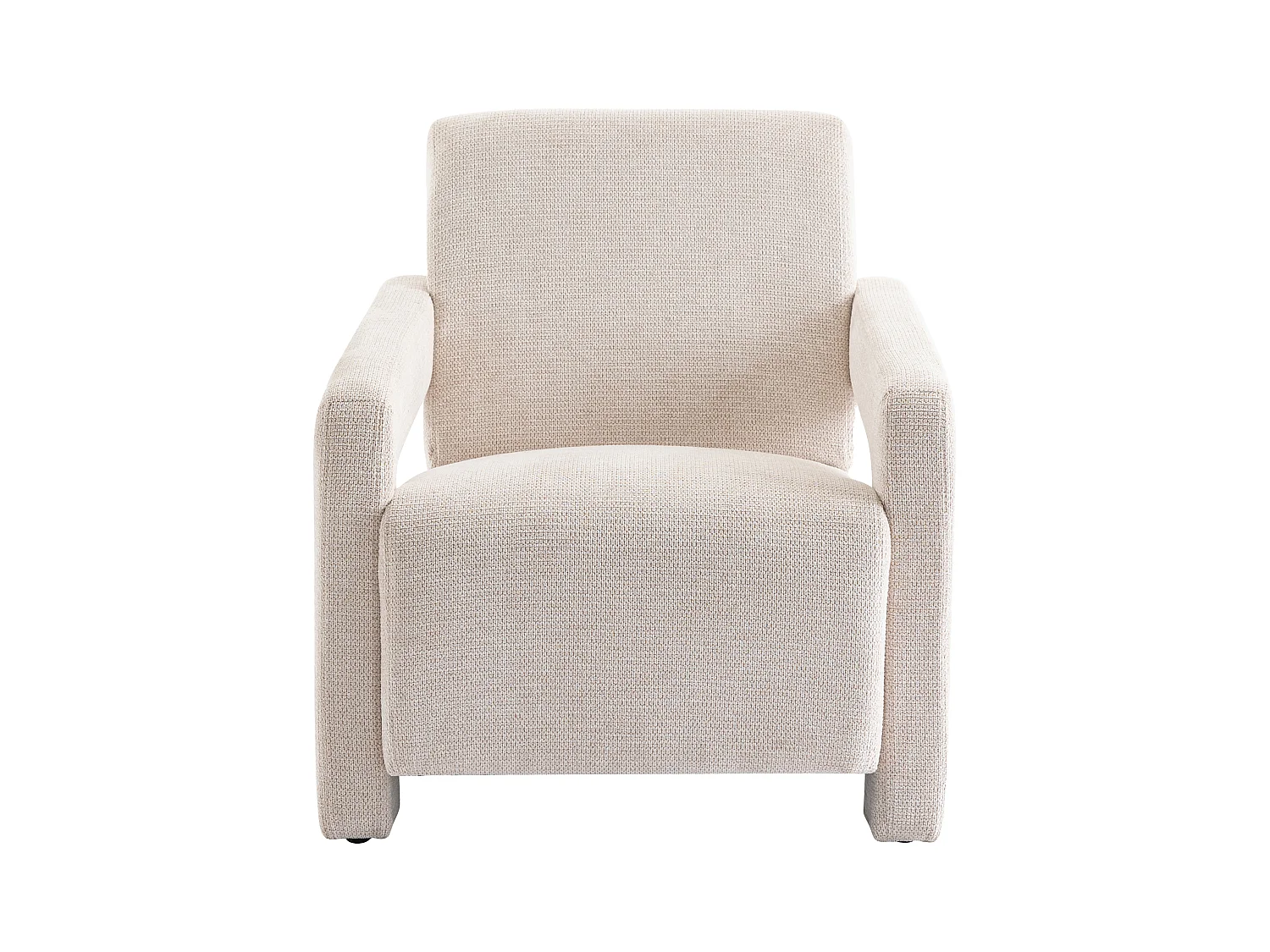 Sillón en tela texturizada beige ISPARTA