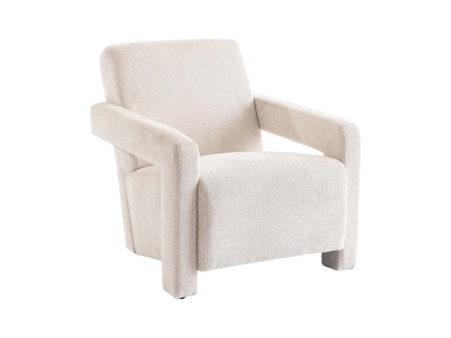 Sillón en tela texturizada beige ISPARTA