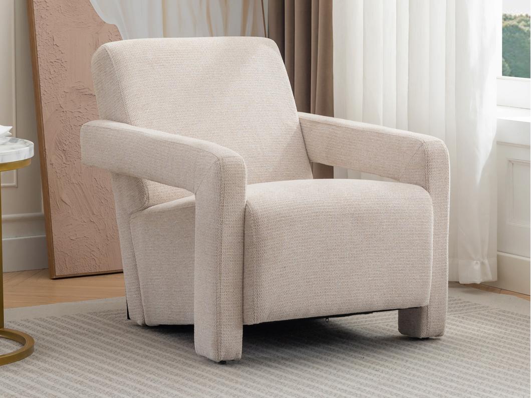 Sessel - Strukturstoff - Beige - ISPARTA