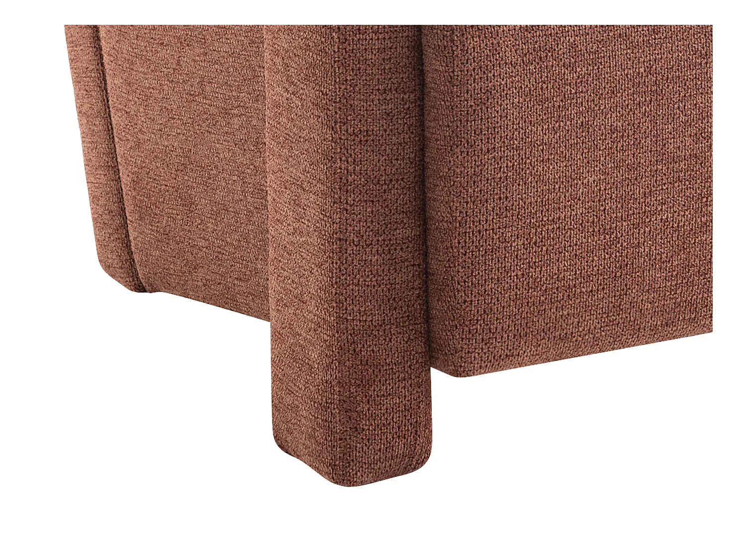 Fotel z terakotową teksturowaną tapicerką - ISPARTA