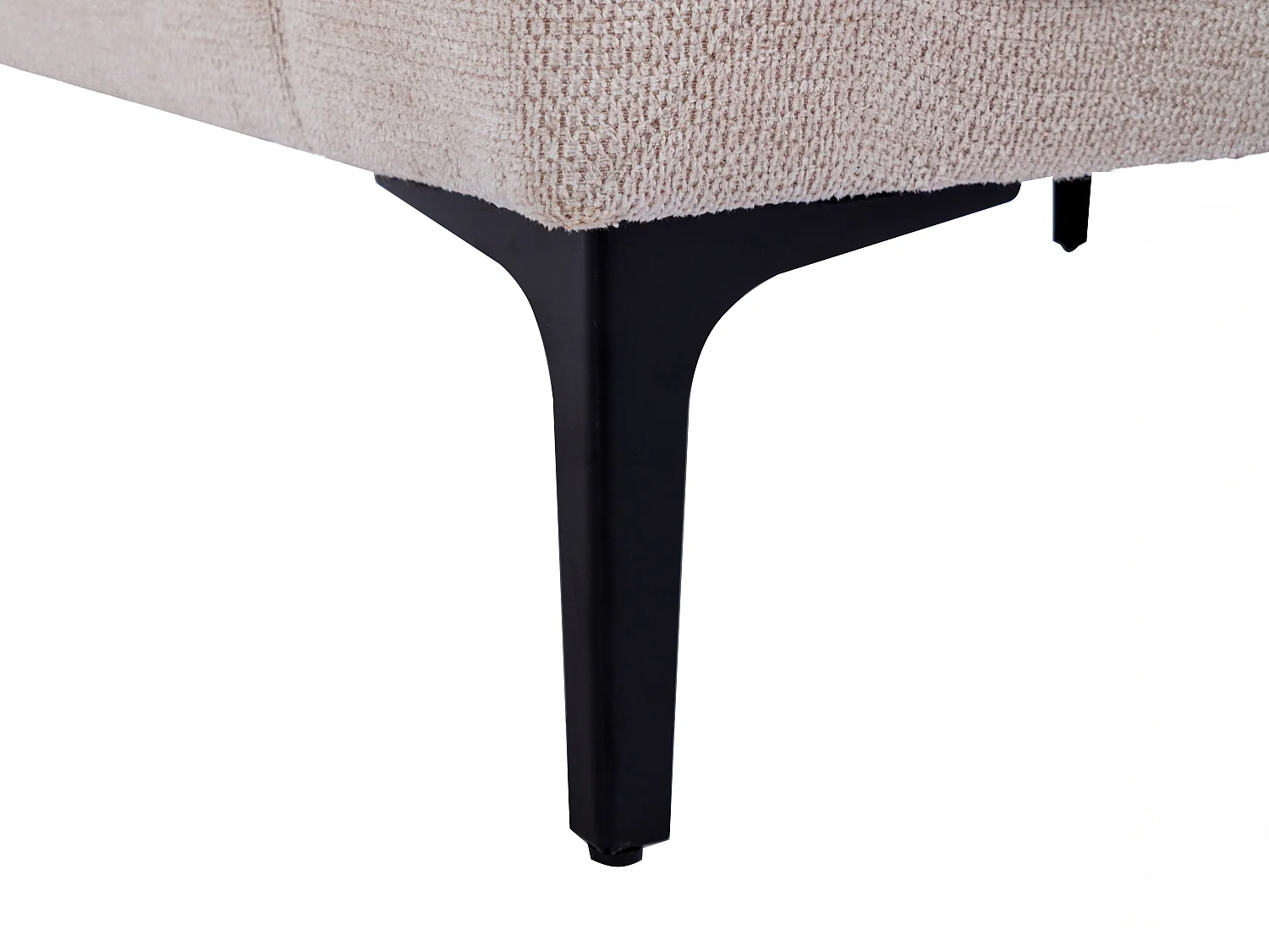 Driezitsbank van beige stof TORMELDA