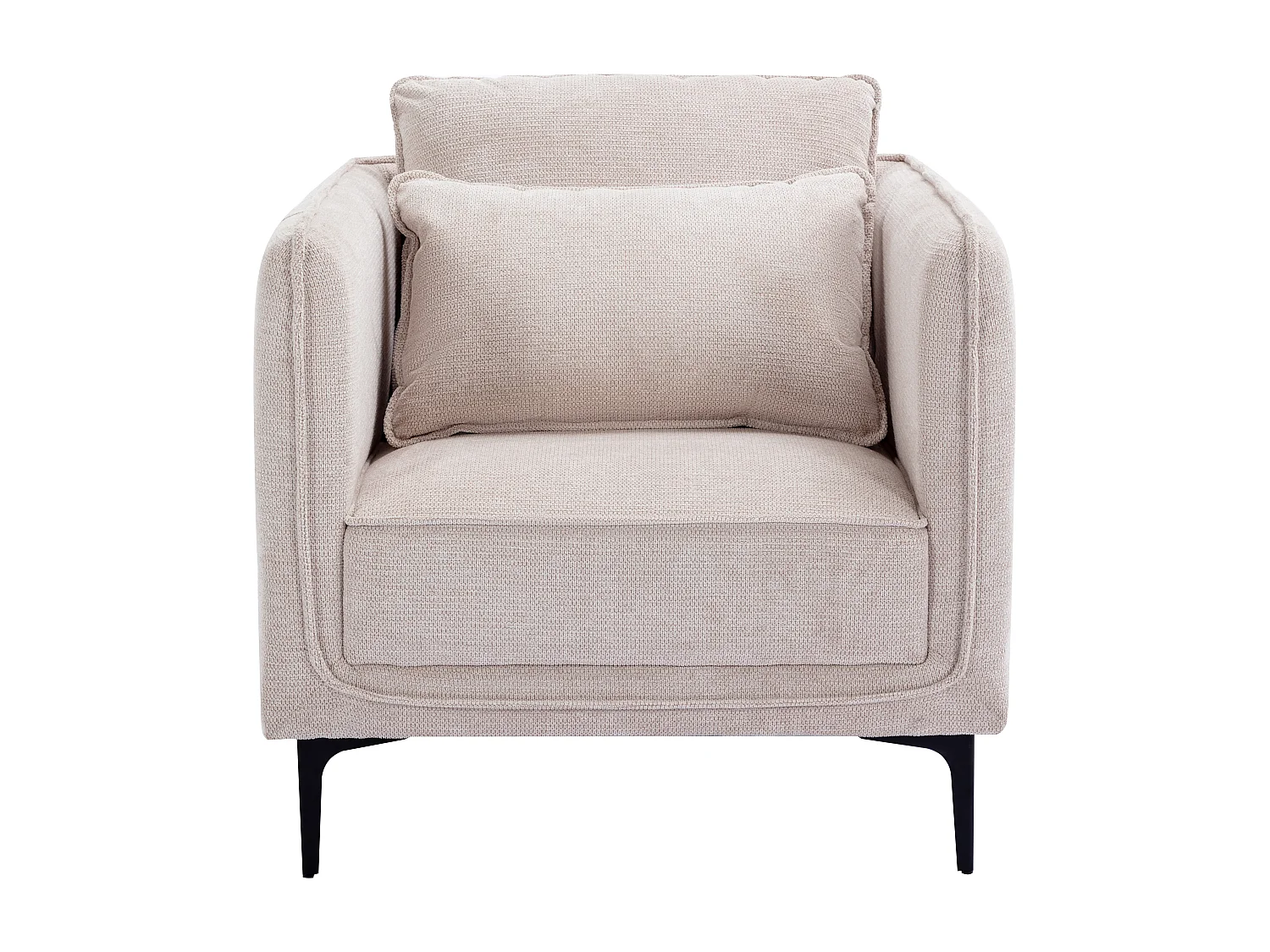 Fauteuil van beige stof TORMELDA