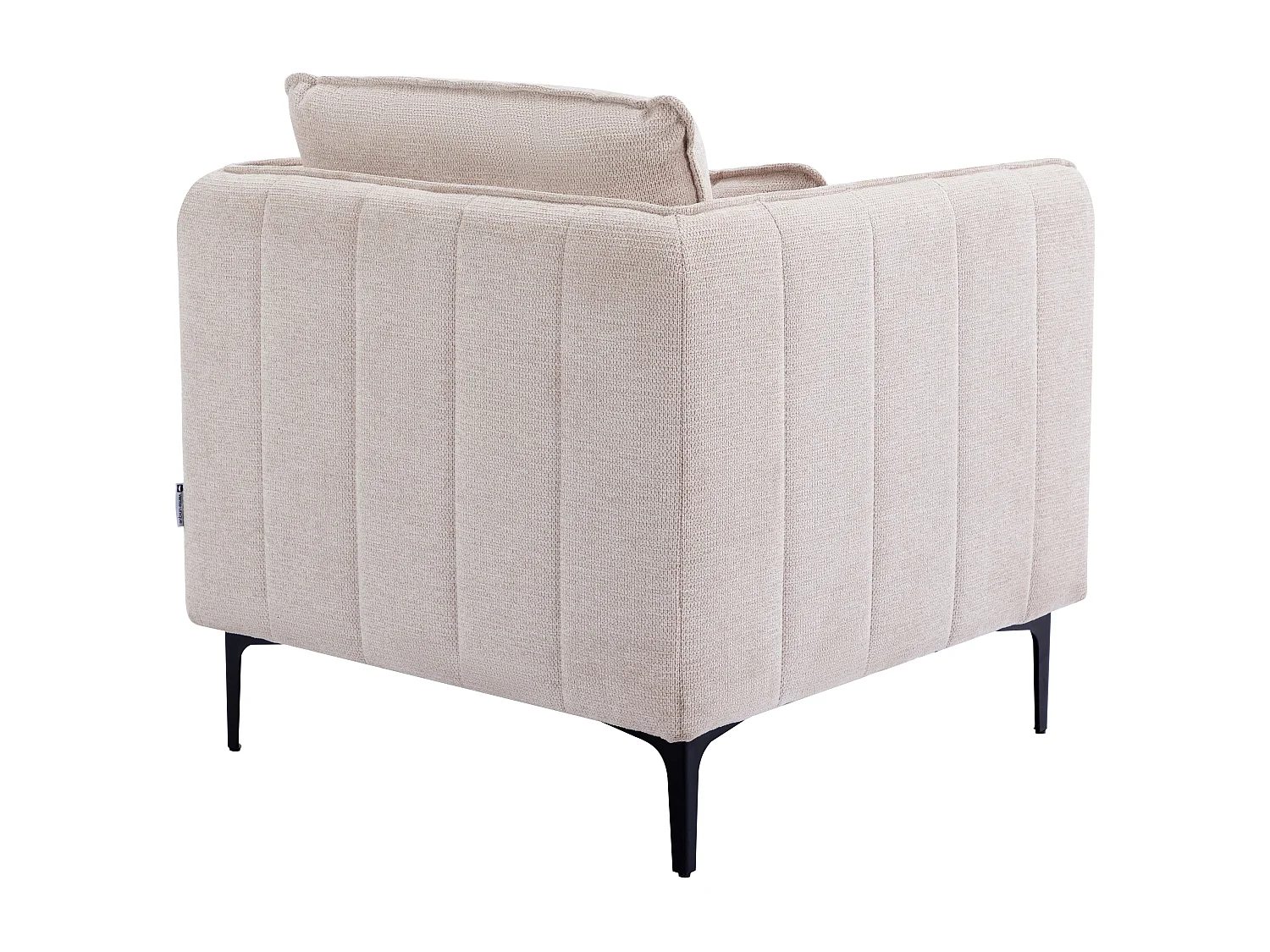 Fauteuil en tissu beige TORMELDA