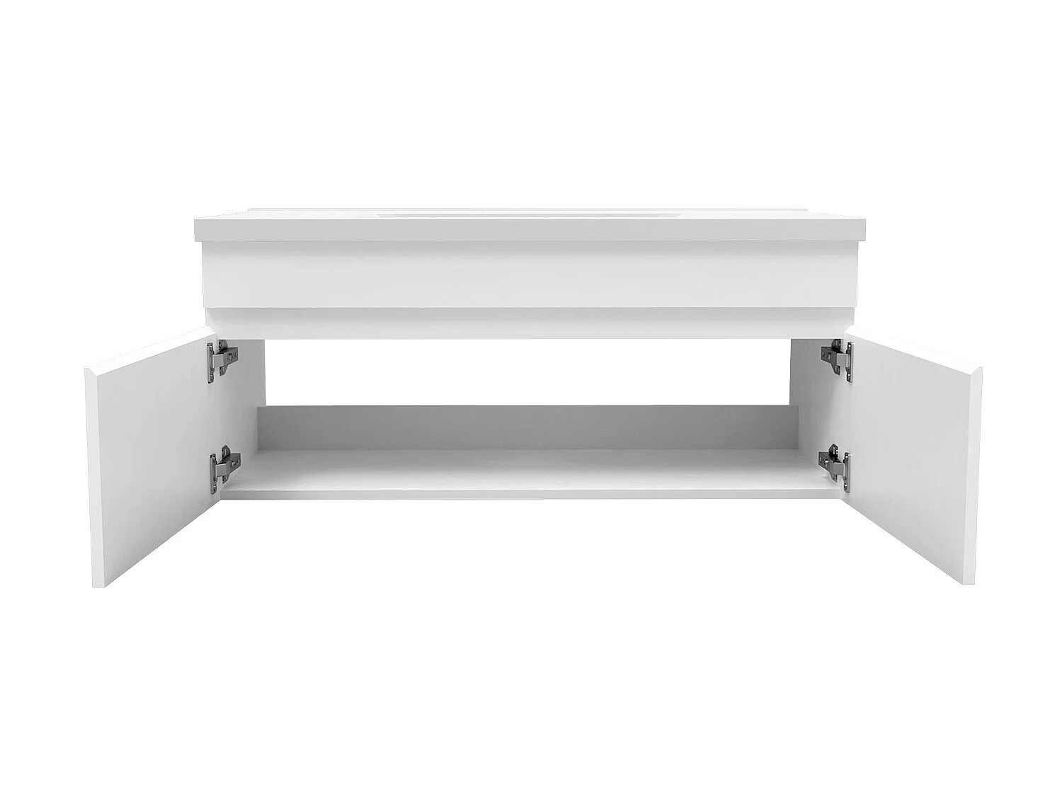 Meubles simple vasque 100cm，meuble avec colonne et miroir Blanc