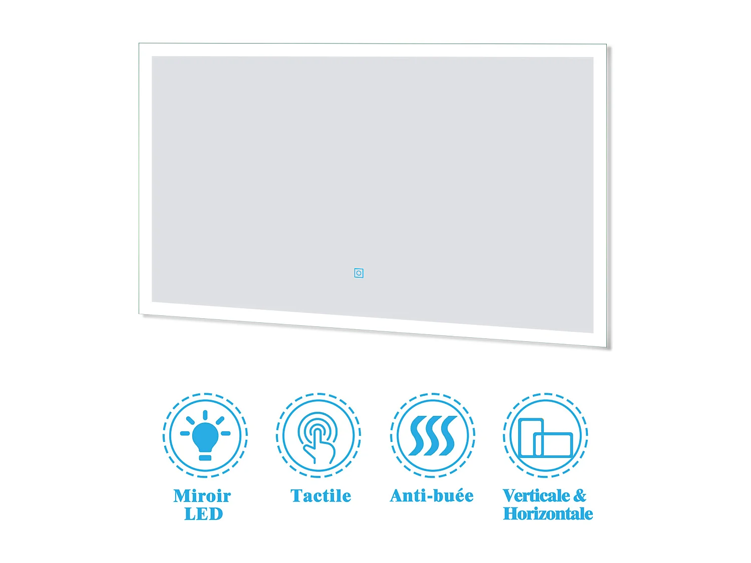 Ensemble meubles Salle de Bain 120cm vasque et colonnex2 et LED miroir Blanc