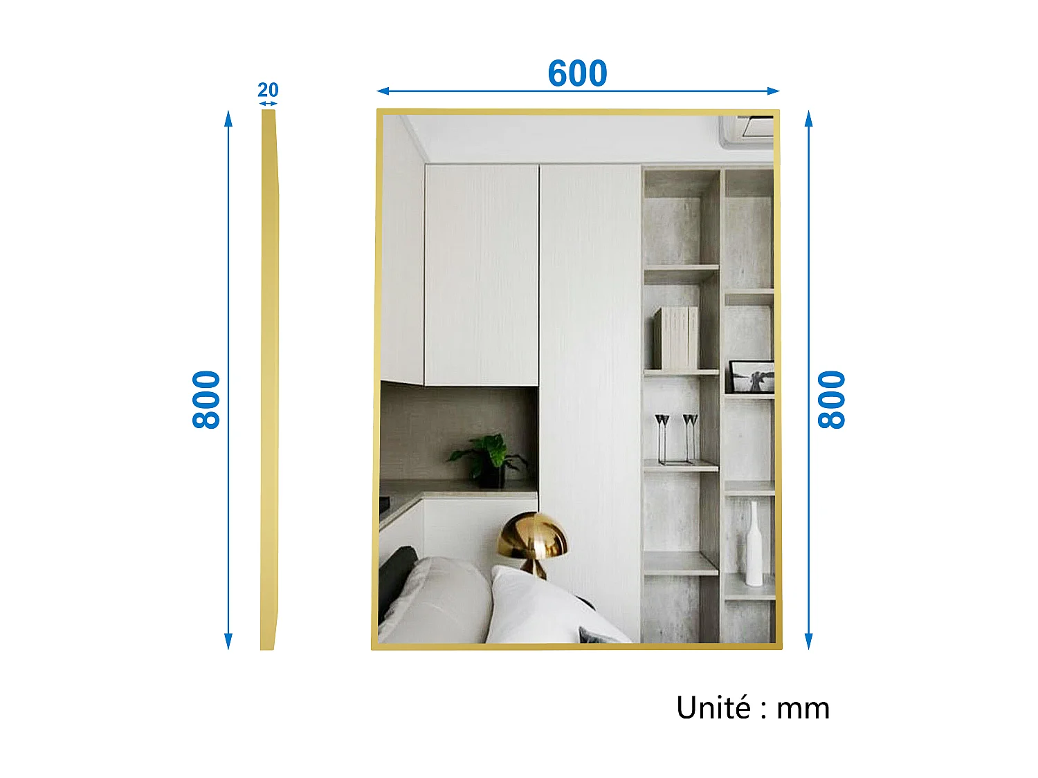 Ensemble meubles Salle de Bain 80cm simple vasque avec colonne + miroir Chêne Wotan