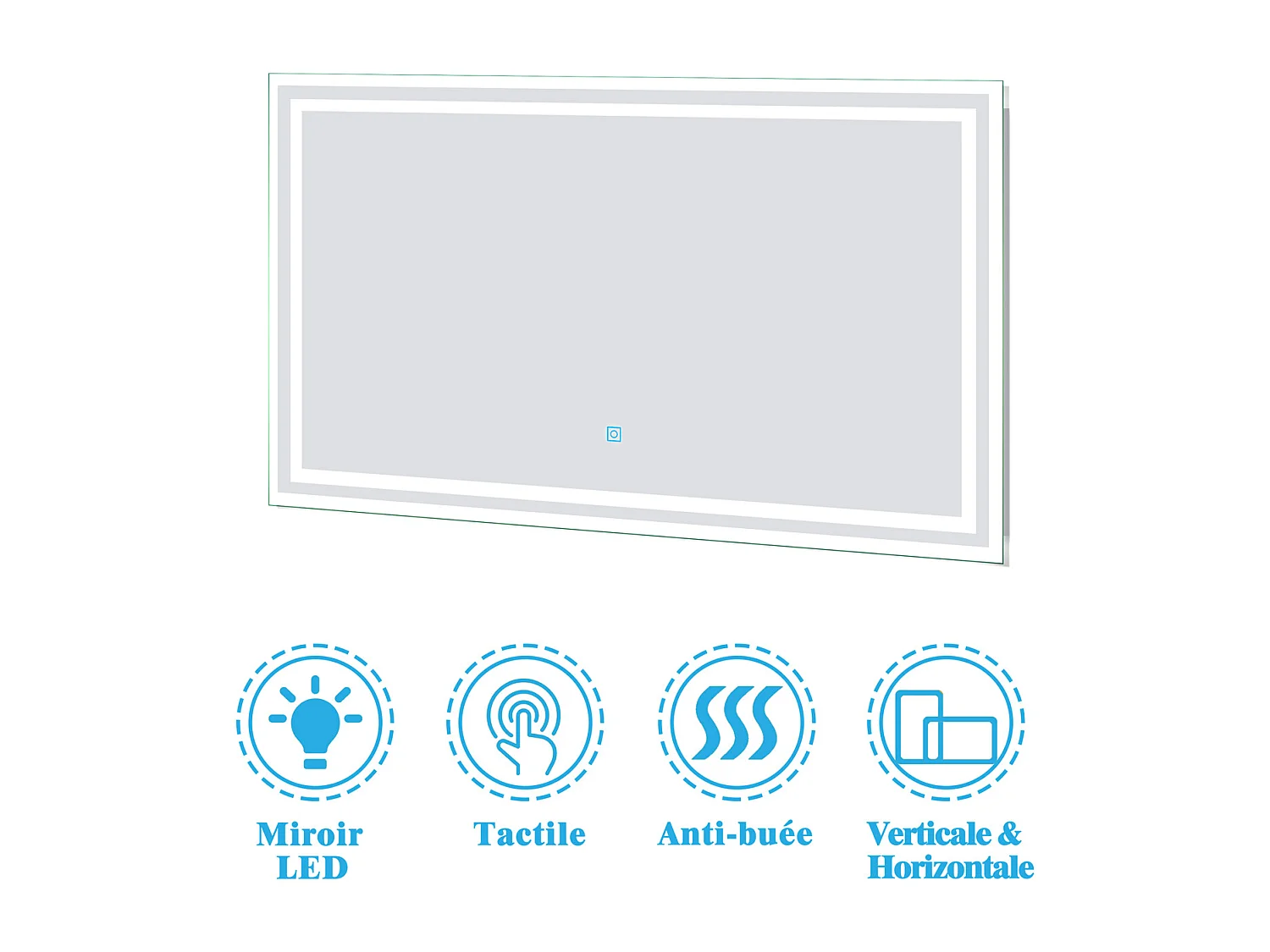 Meubles simple vasque 80cm，meuble avec colonne et miroir Blanc