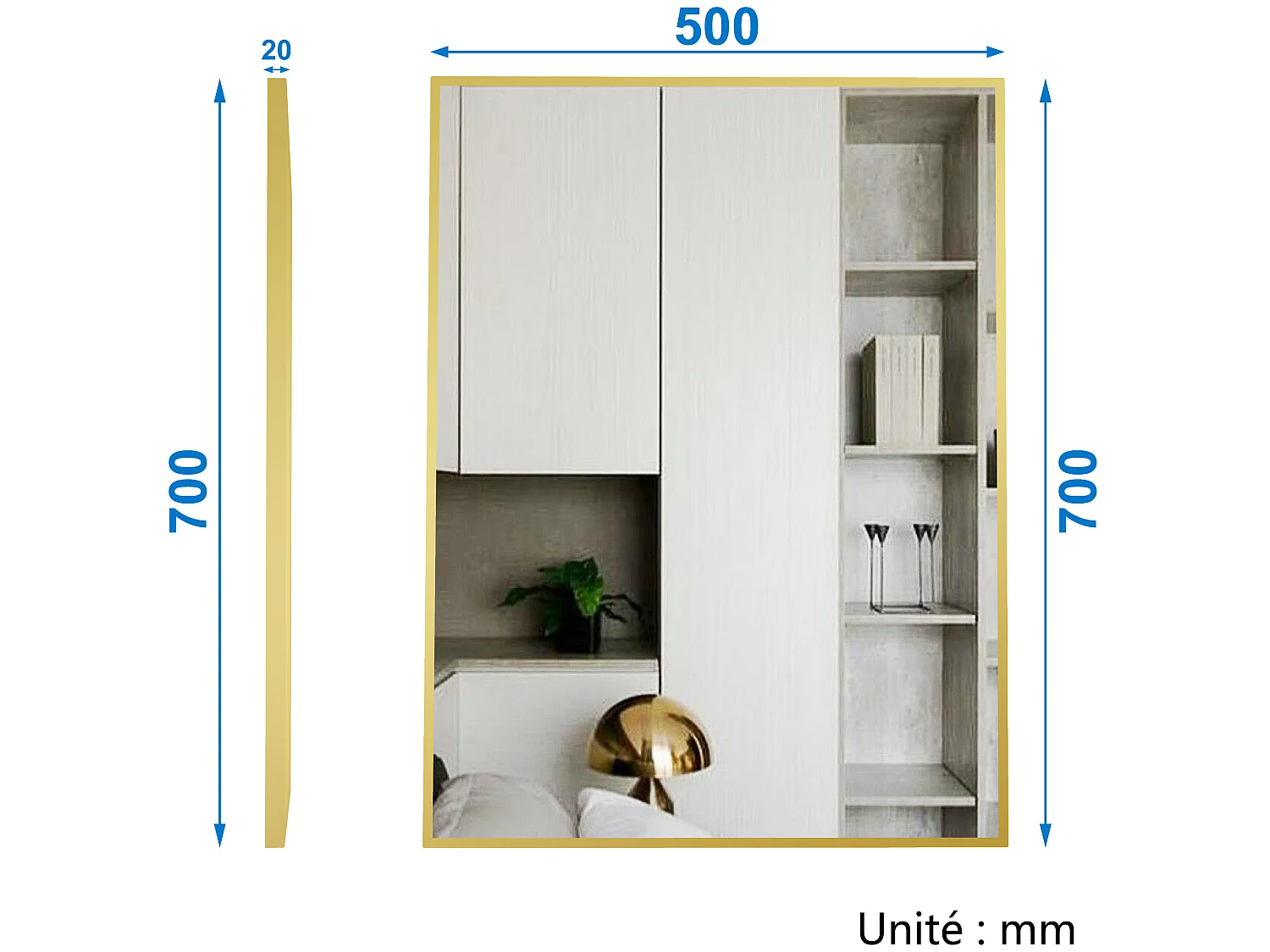 Ensemble Salle De Bain 60cm Chêne Wotan meuble et miroir et colonne et simple vasque, Aica