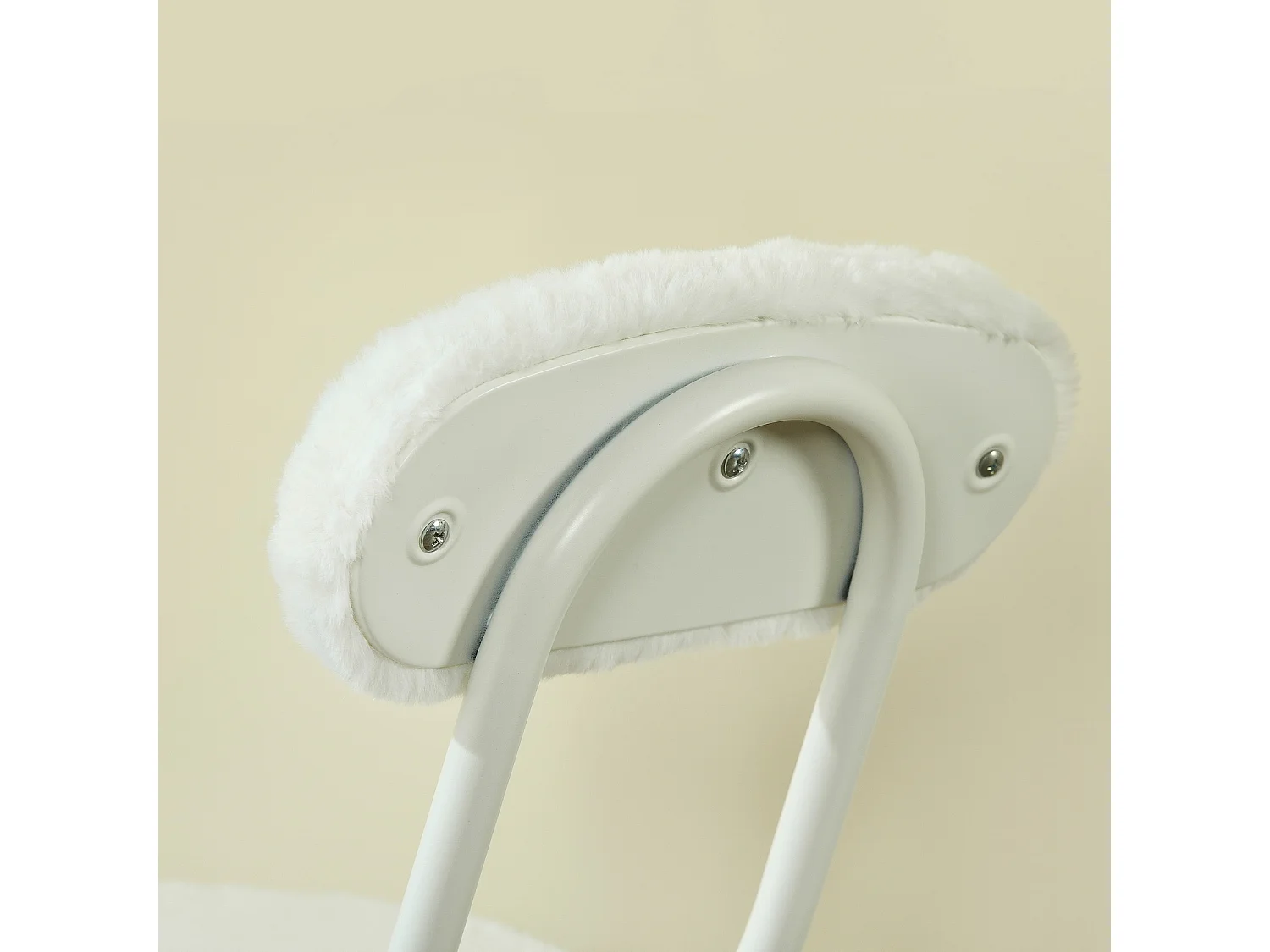 Lot de 4 chaise pliante en fausse fourrure, ERNST PLUSH