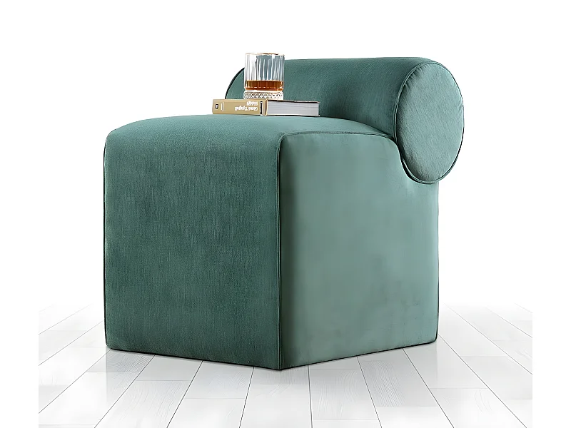 Pouf design Allias 100% Coton Vert