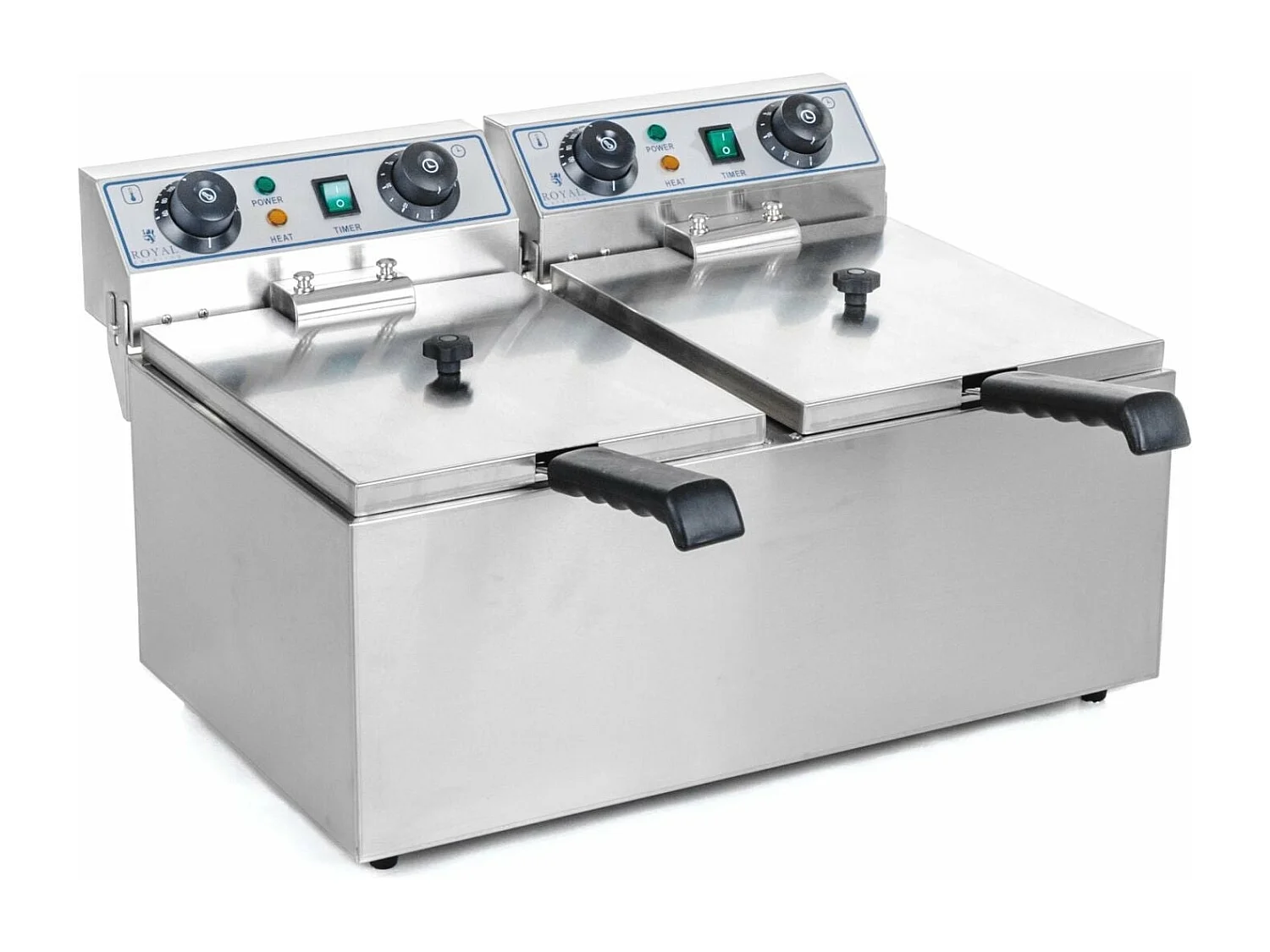 Friteuse acier inox 2 argenté 58 x 43 x 35 cm 3614020