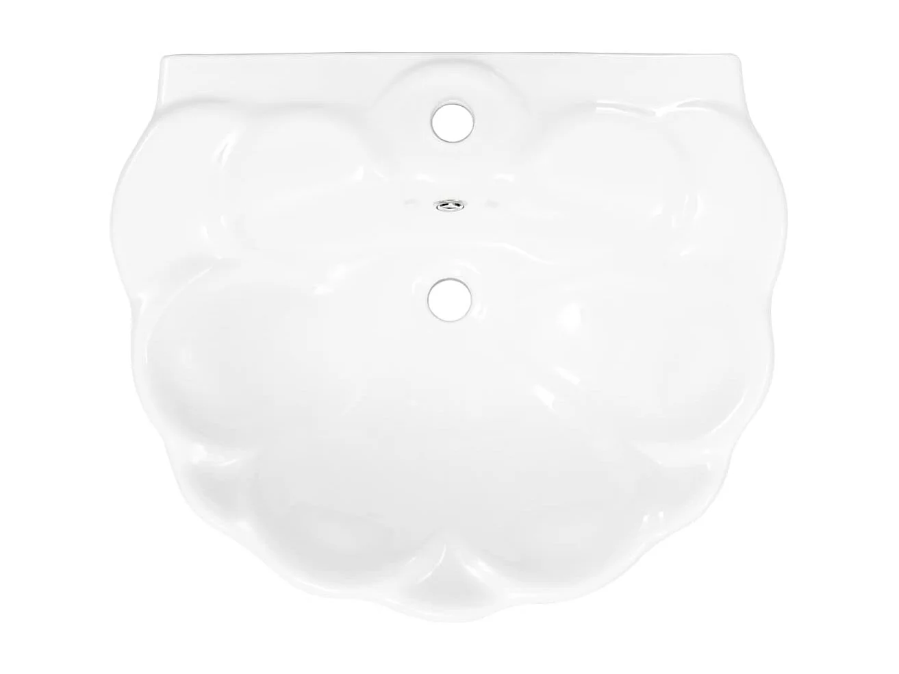 Lavabo autoportant avec socle blanche 58 x 51 x 20 cm 02_0002570