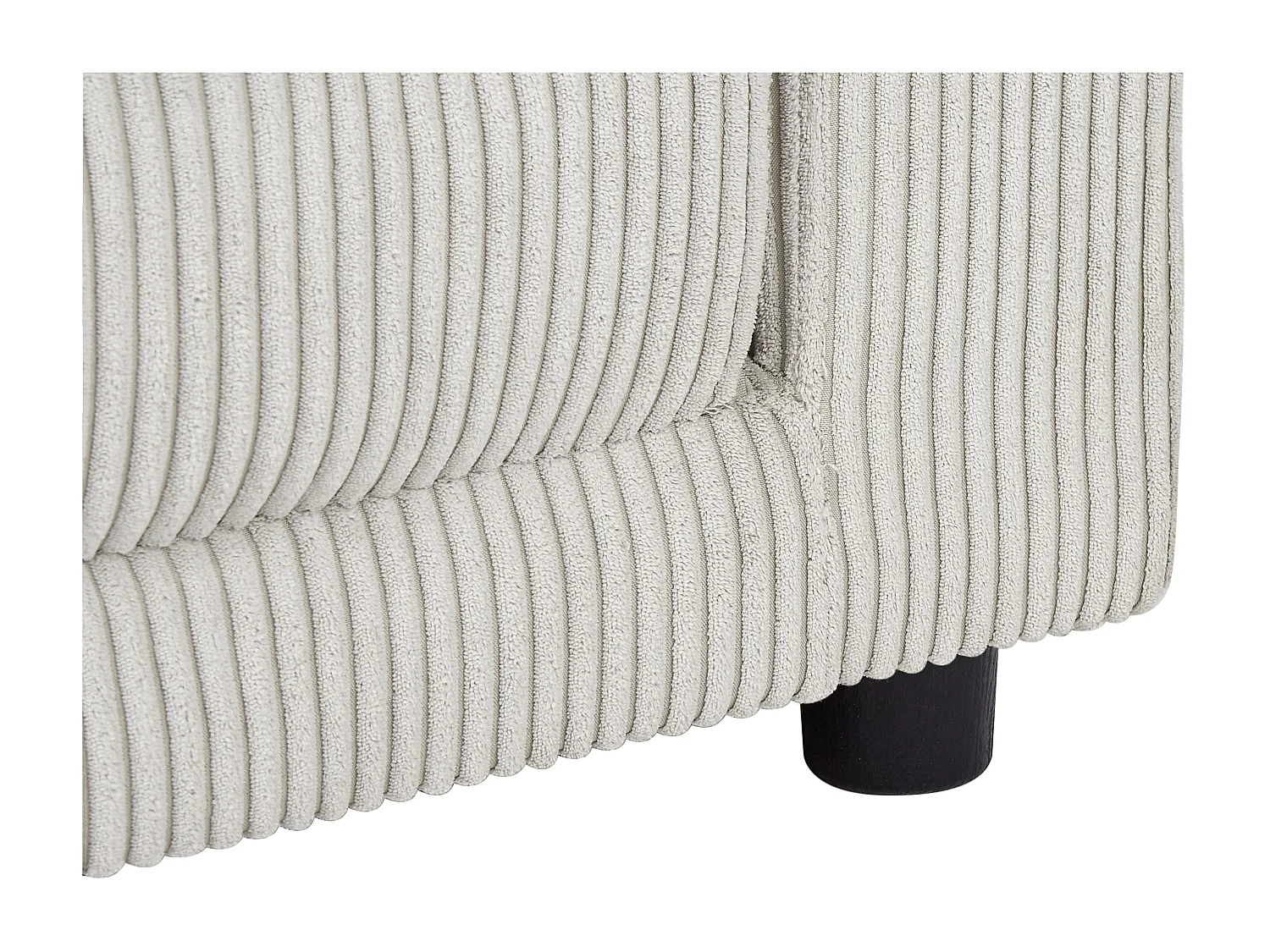 Canapé 2 places convertible en velours côtelé beige MIRTO