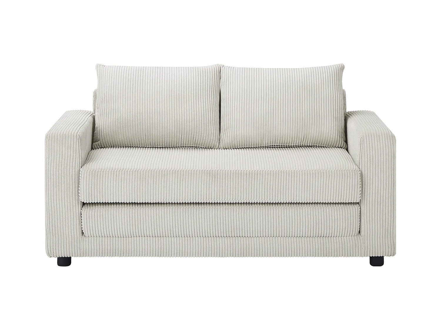 Sofá cama de 2 plazas de terciopelo beige MIRTO