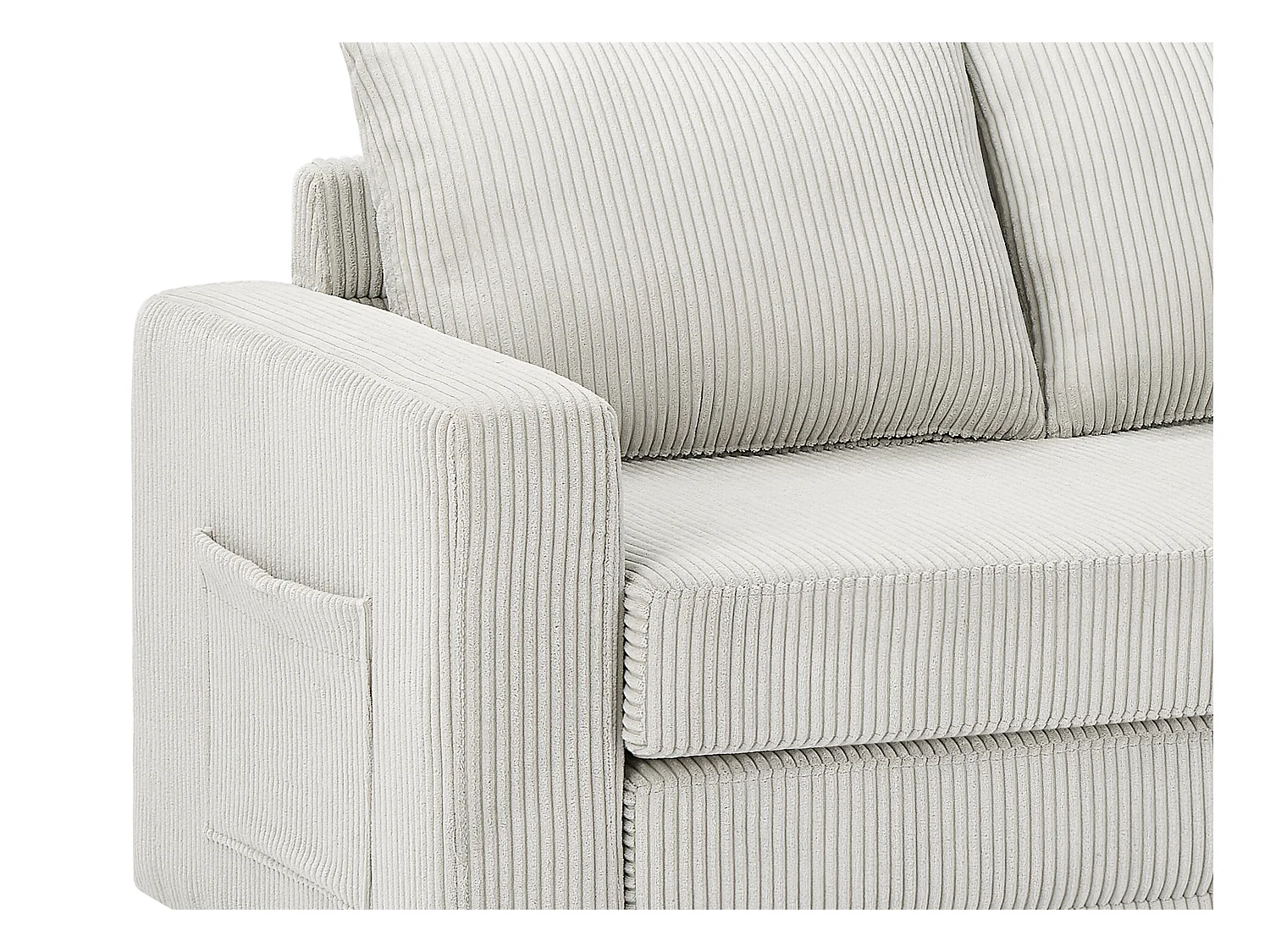 Sofá cama de 2 plazas de terciopelo beige MIRTO