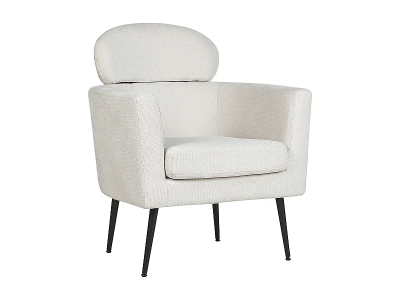 Fauteuil SOBY Tissu Blanc cassé