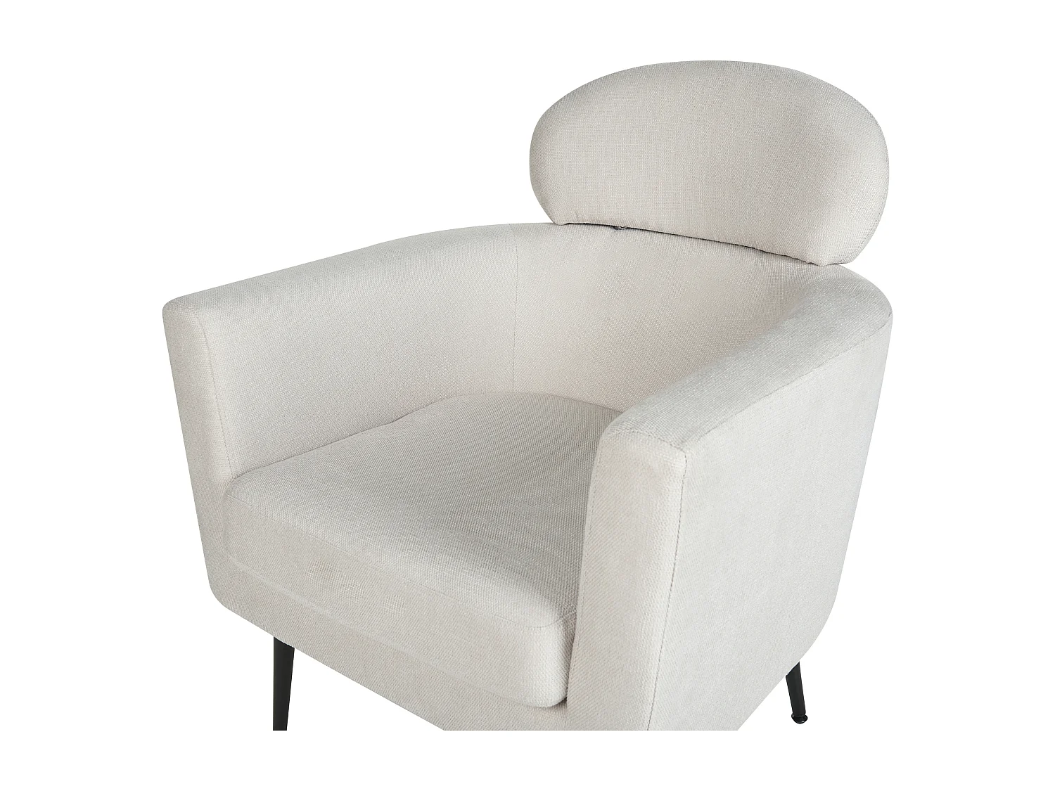 Sessel SOBY Stoff Cremeweiss