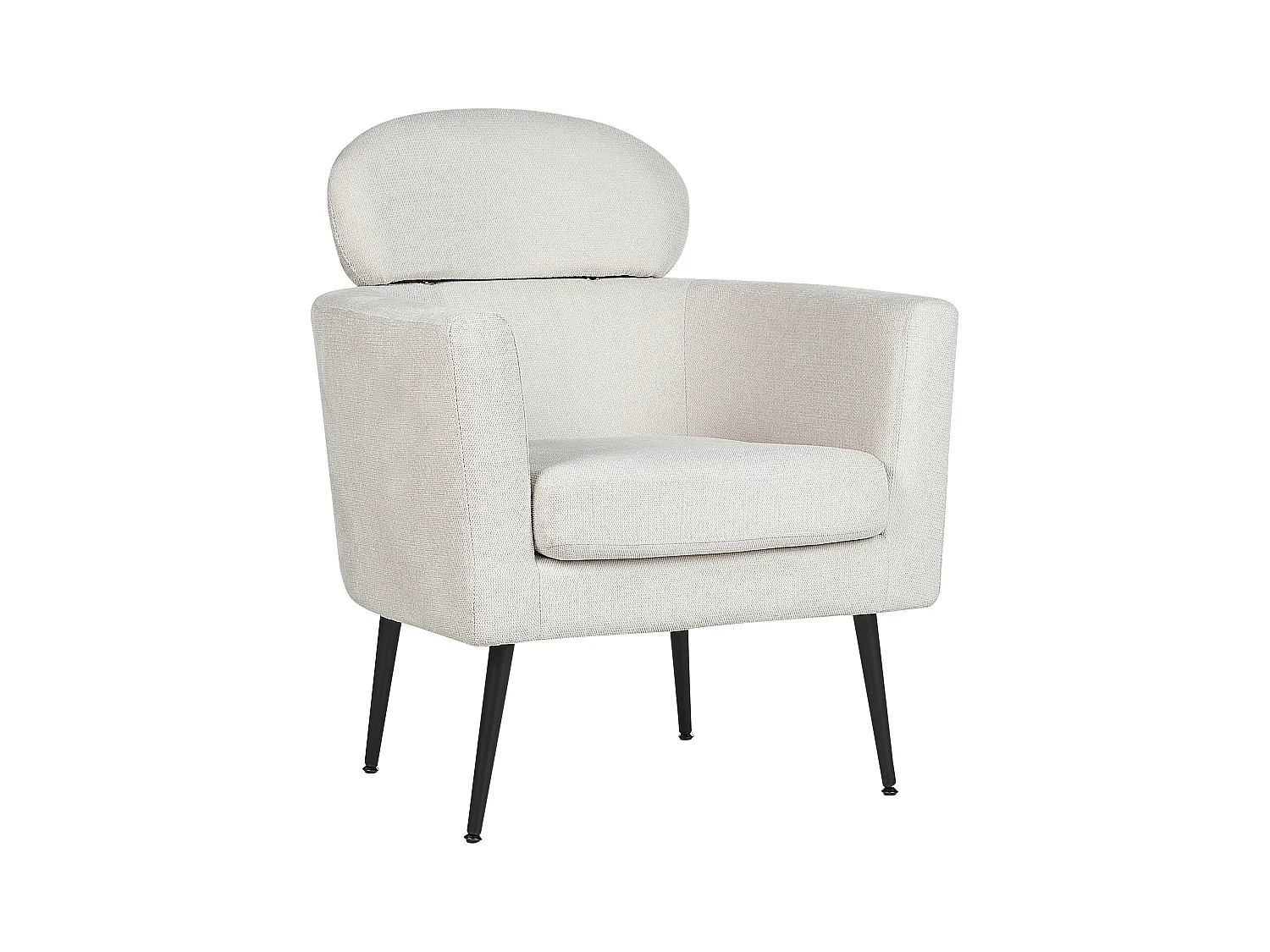 Fauteuil SOBY Tissu Blanc cassé