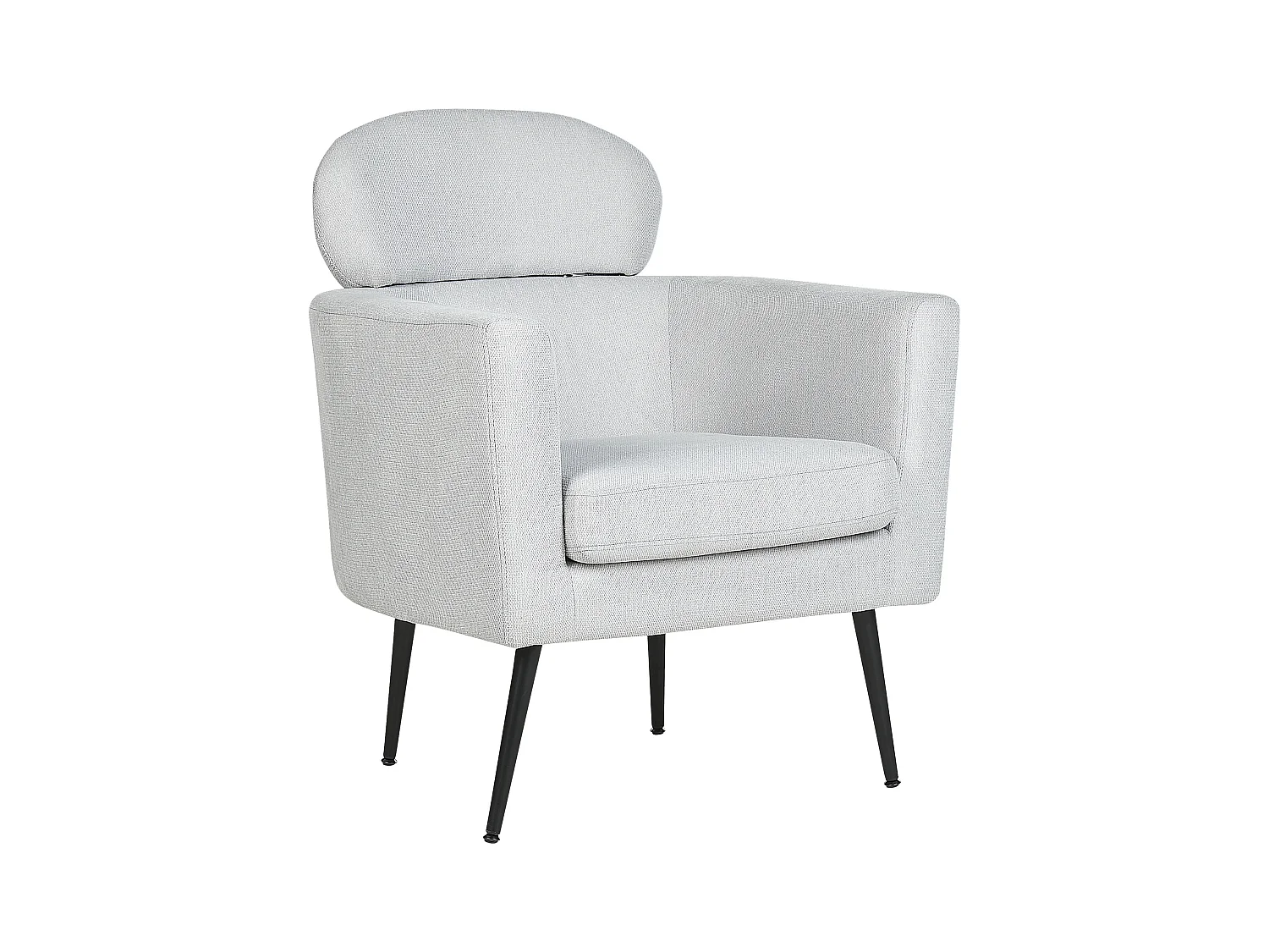 Fauteuil SOBY Tissu Gris clair