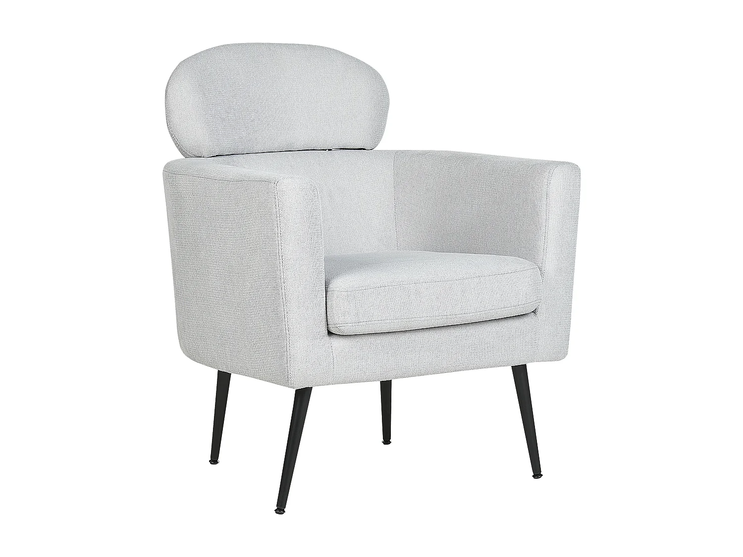 Fauteuil SOBY Tissu Gris clair