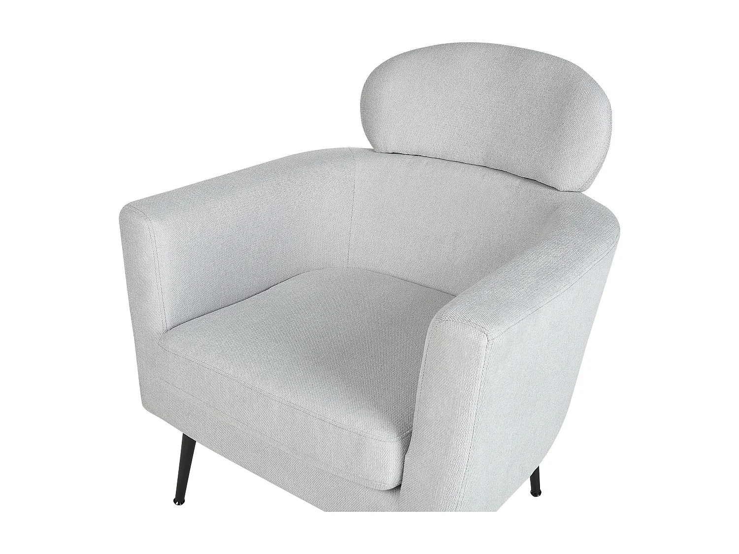 Fauteuil SOBY Tissu Gris clair