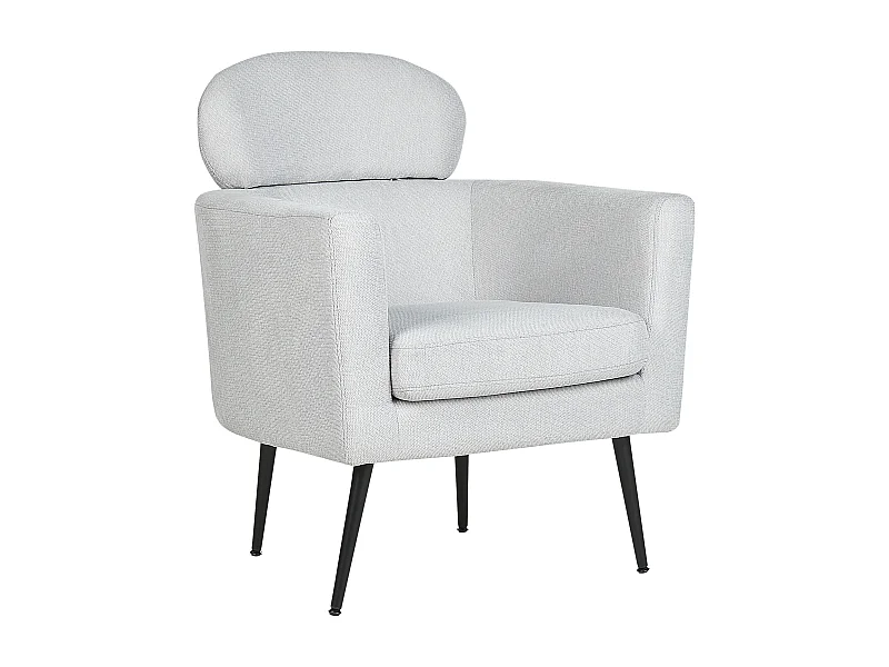 Fauteuil SOBY Tissu Gris clair