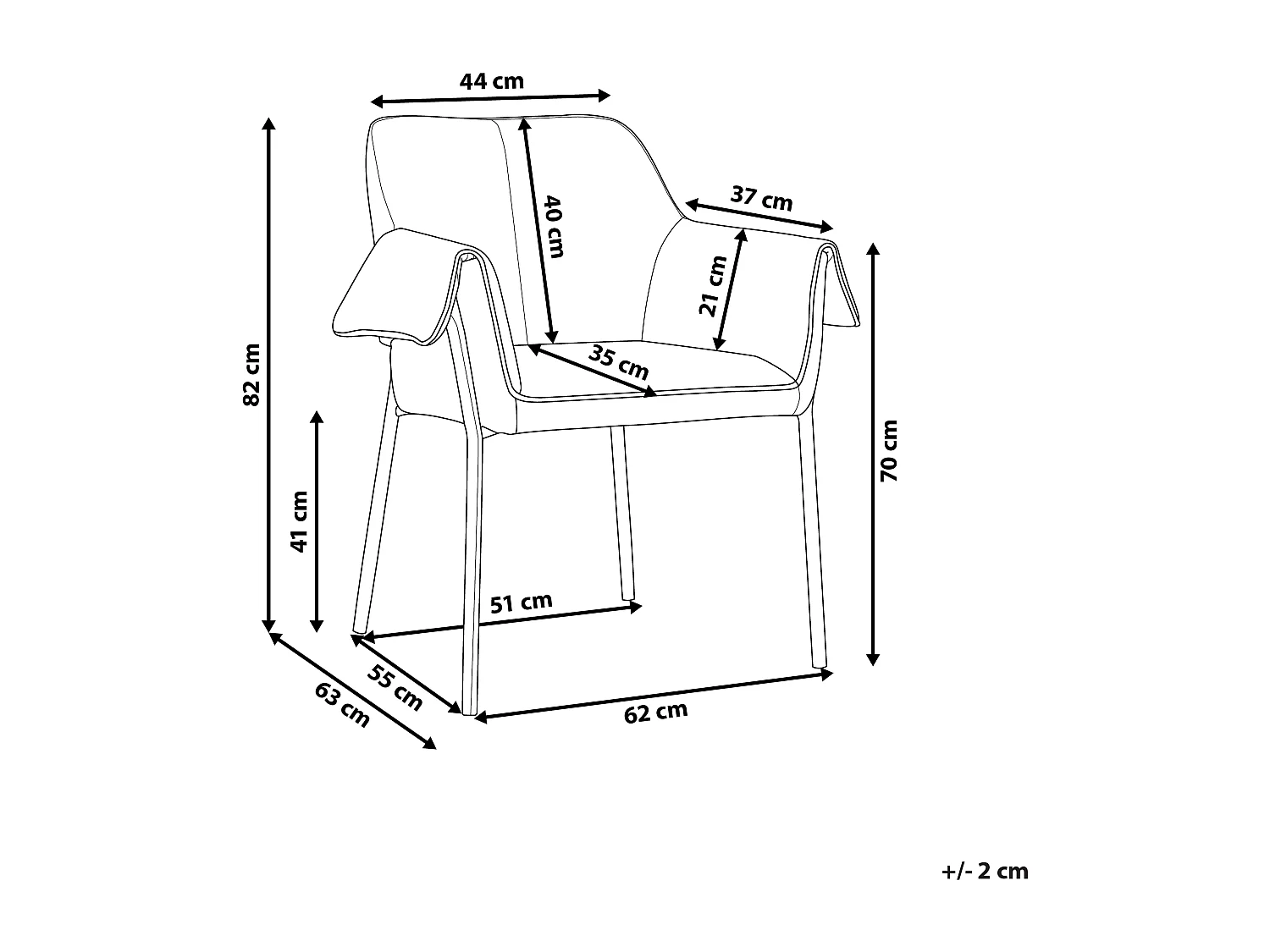 Fauteuil ARLA Stof Crème
