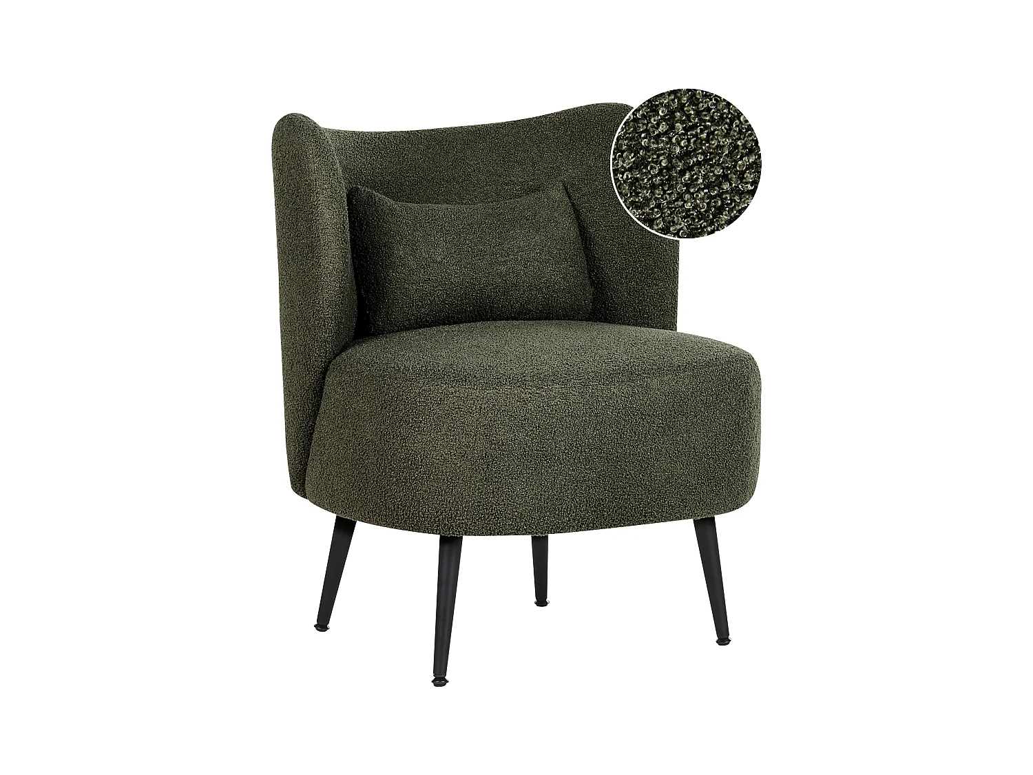Fauteuil OTSBY Bouclé Vert foncé