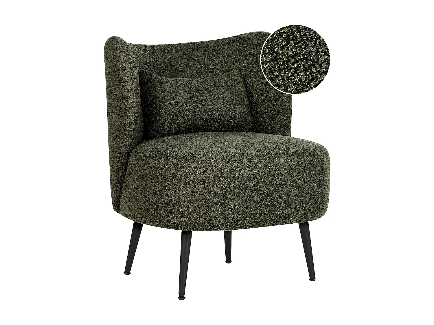 Fauteuil OTSBY Bouclé Vert foncé