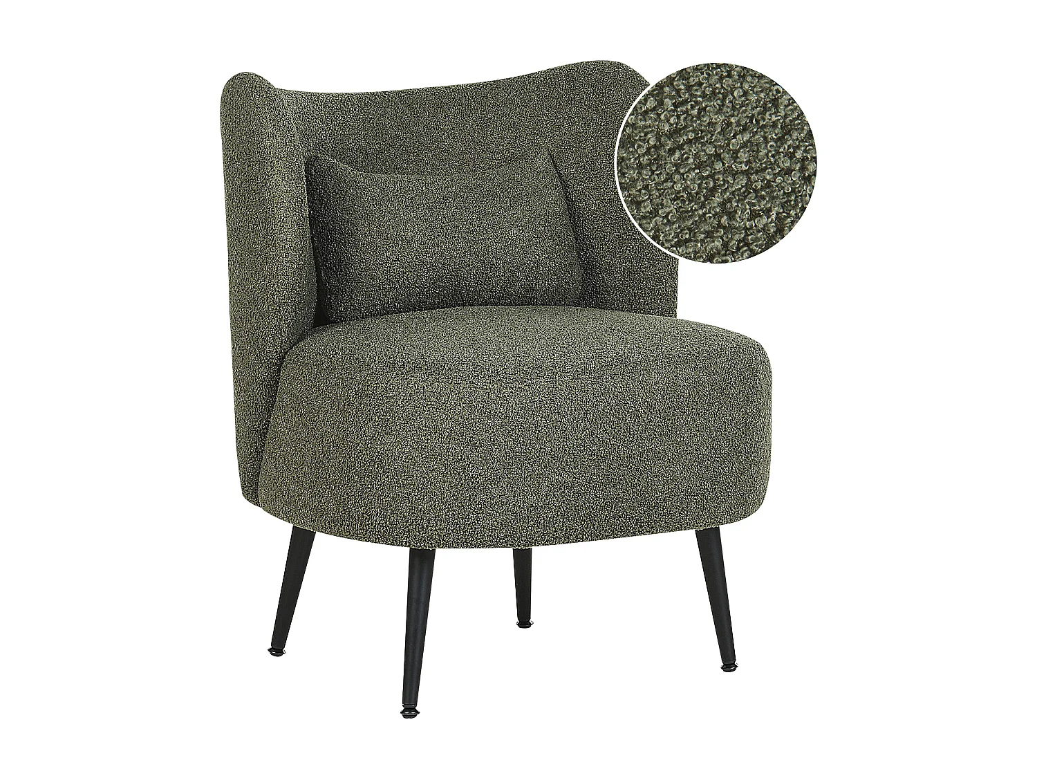 Fauteuil OTSBY Bouclé Vert foncé