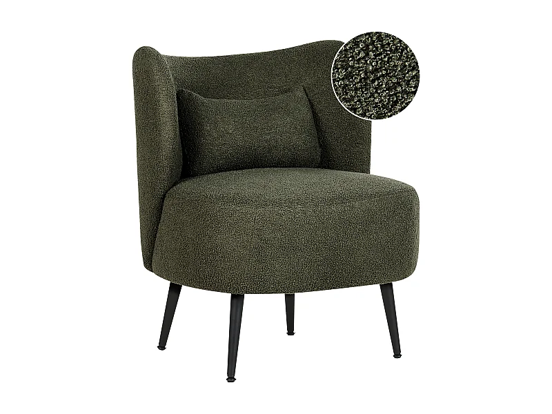 Fauteuil OTSBY Bouclé Vert foncé