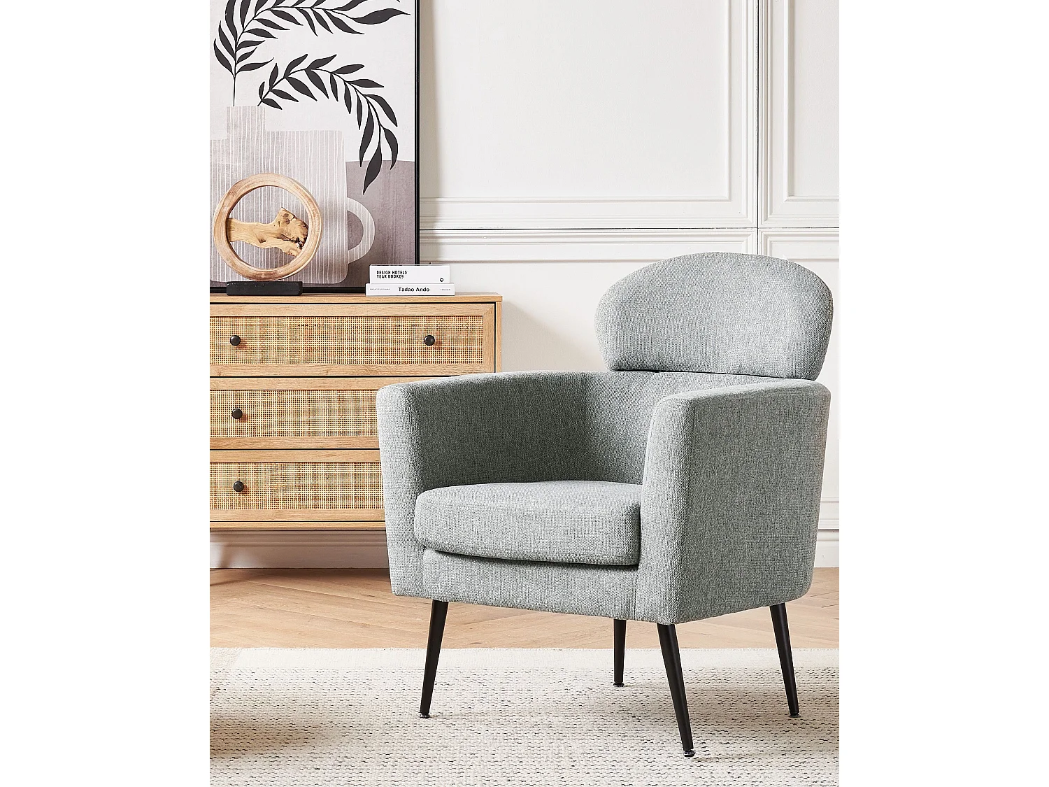 Fauteuil SOBY Tissu Gris