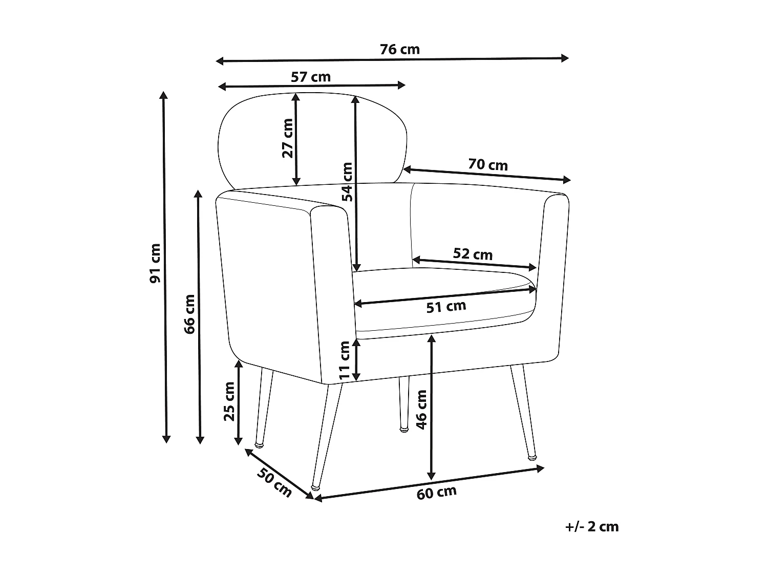 Fauteuil SOBY Tissu Taupe