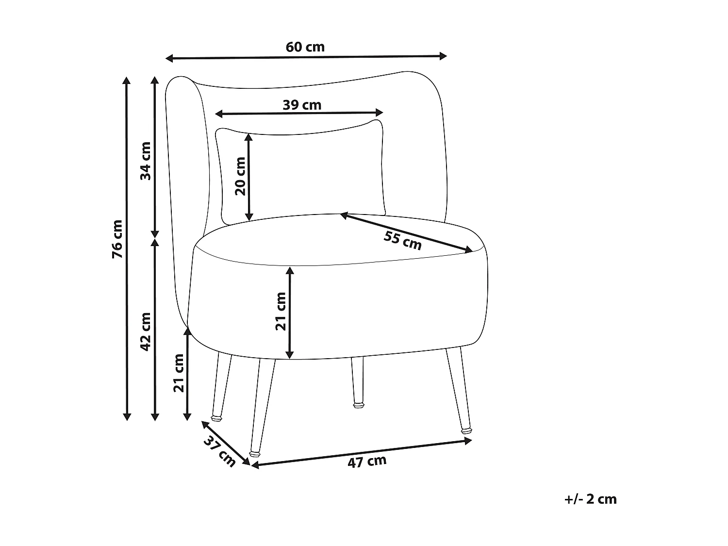 Fotel OTSBY Boucle Kremowy