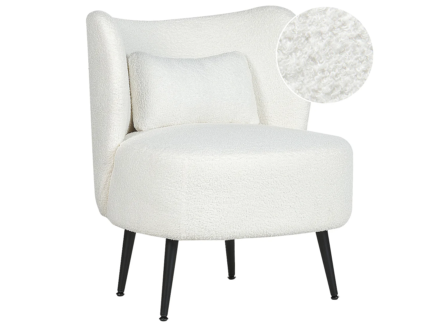 Fauteuil OTSBY Bouclé Crème
