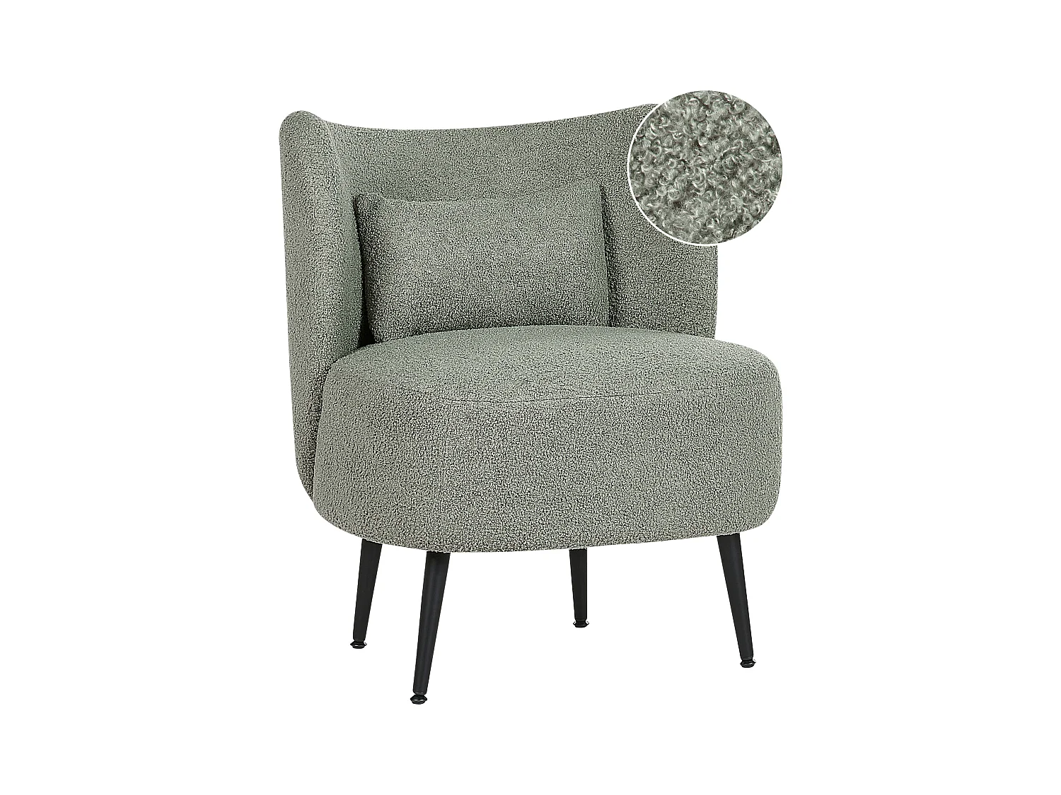 Fauteuil OTSBY Bouclé Vert clair