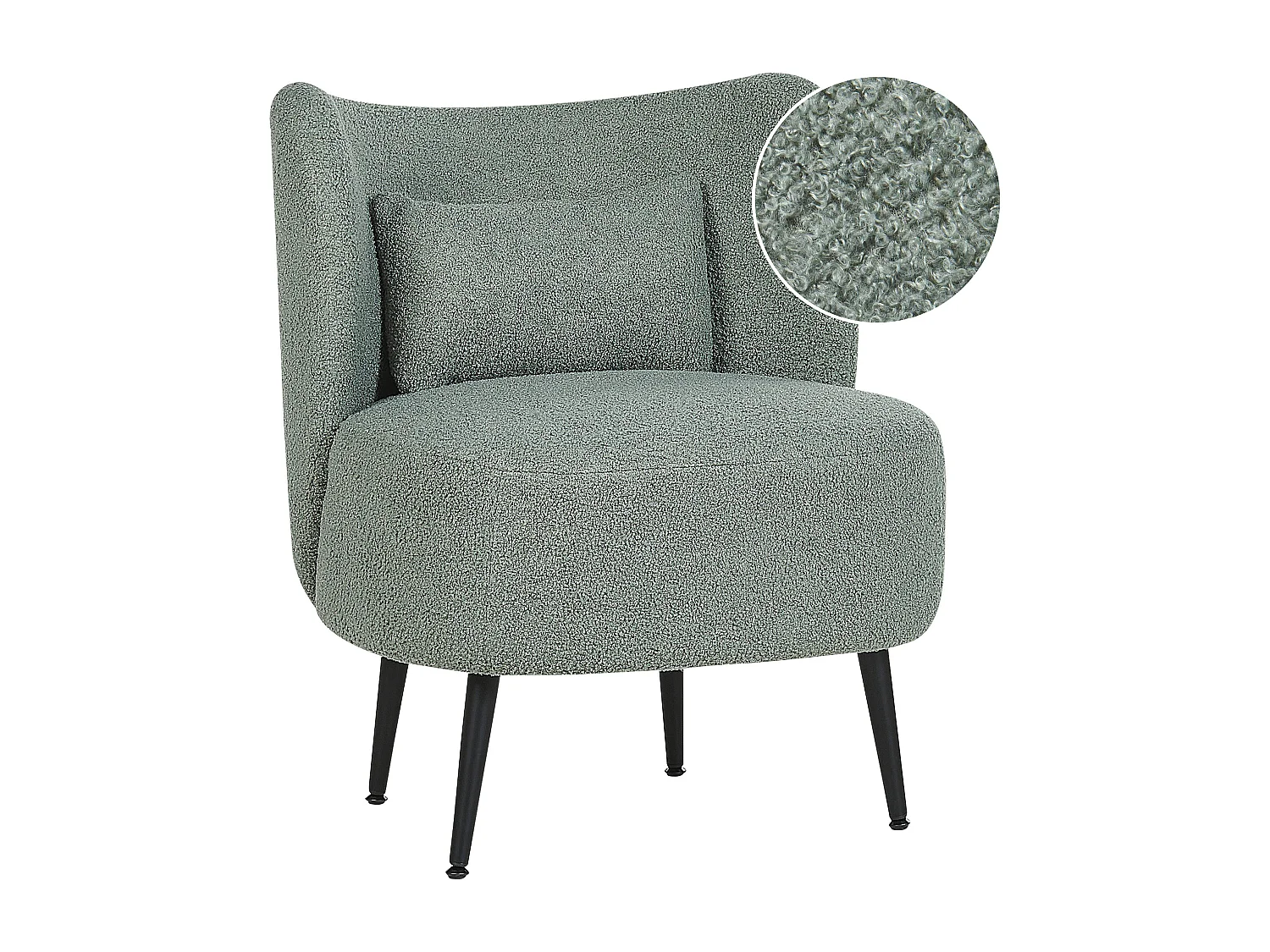 Fauteuil OTSBY Bouclé Vert clair