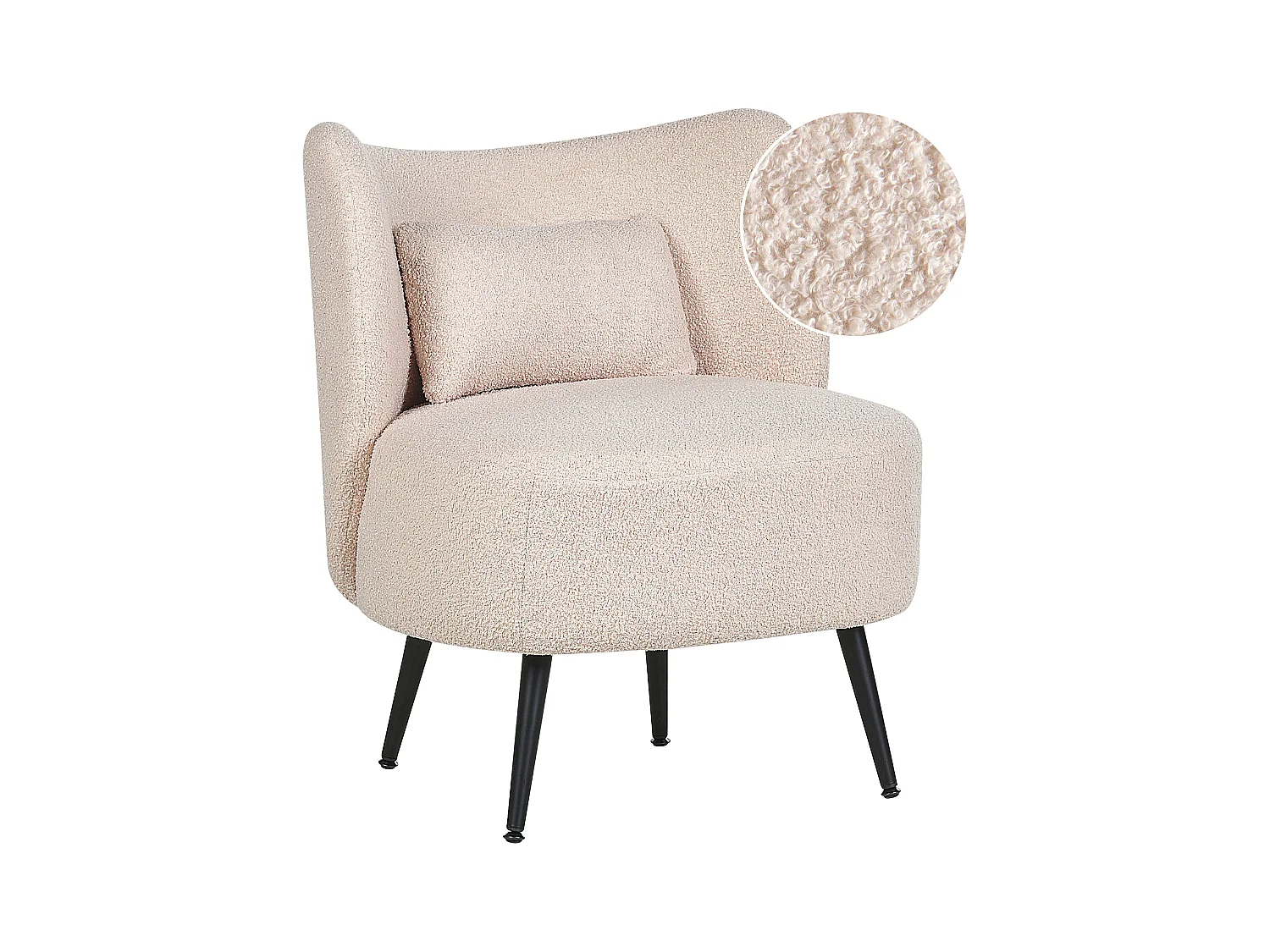 Fauteuil OTSBY Bouclé Beige