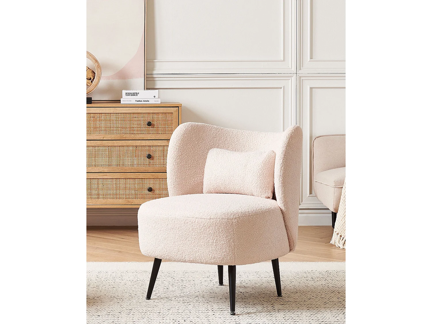 Fauteuil OTSBY Bouclé Beige